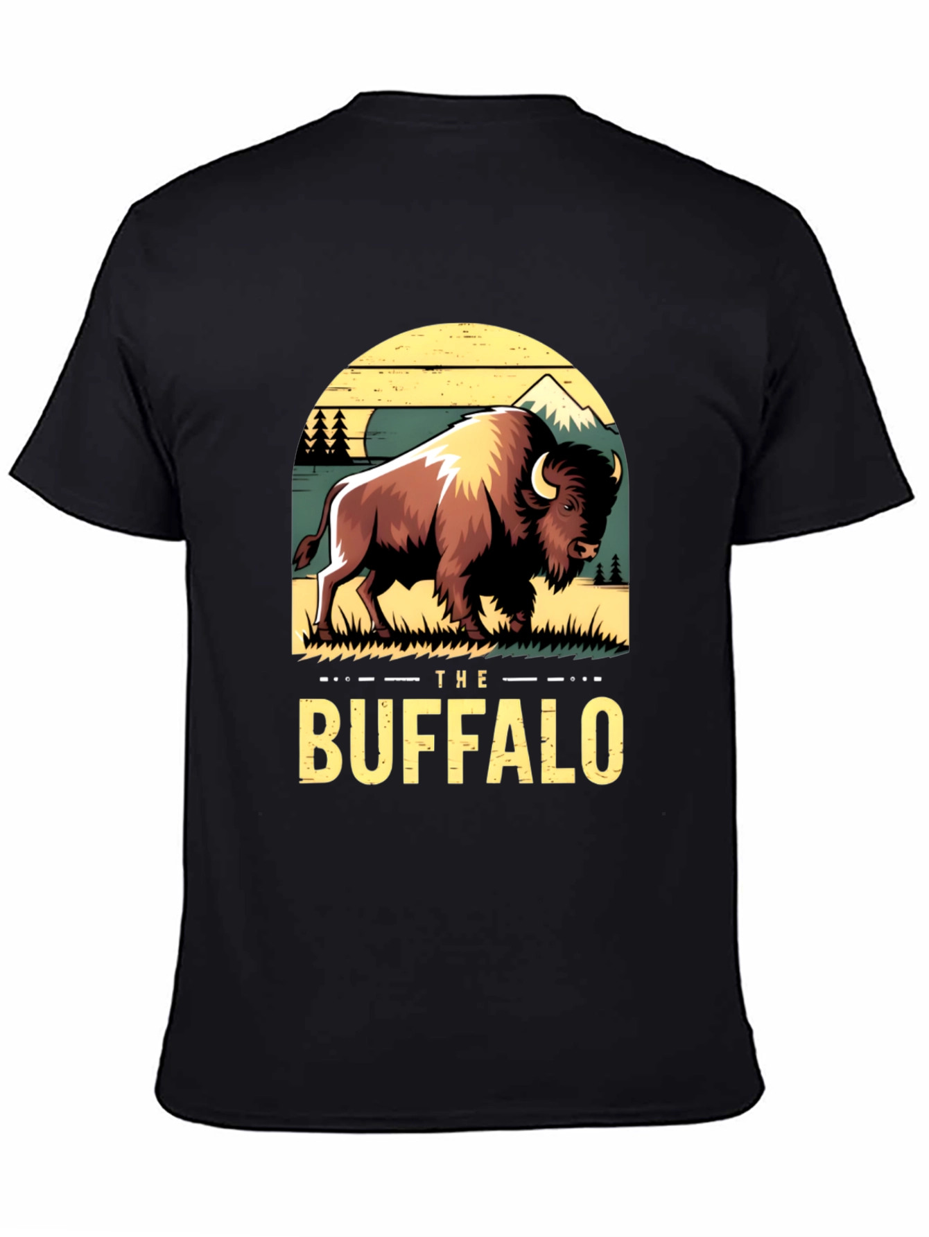Black The Buffalo Graphic Tee view 4