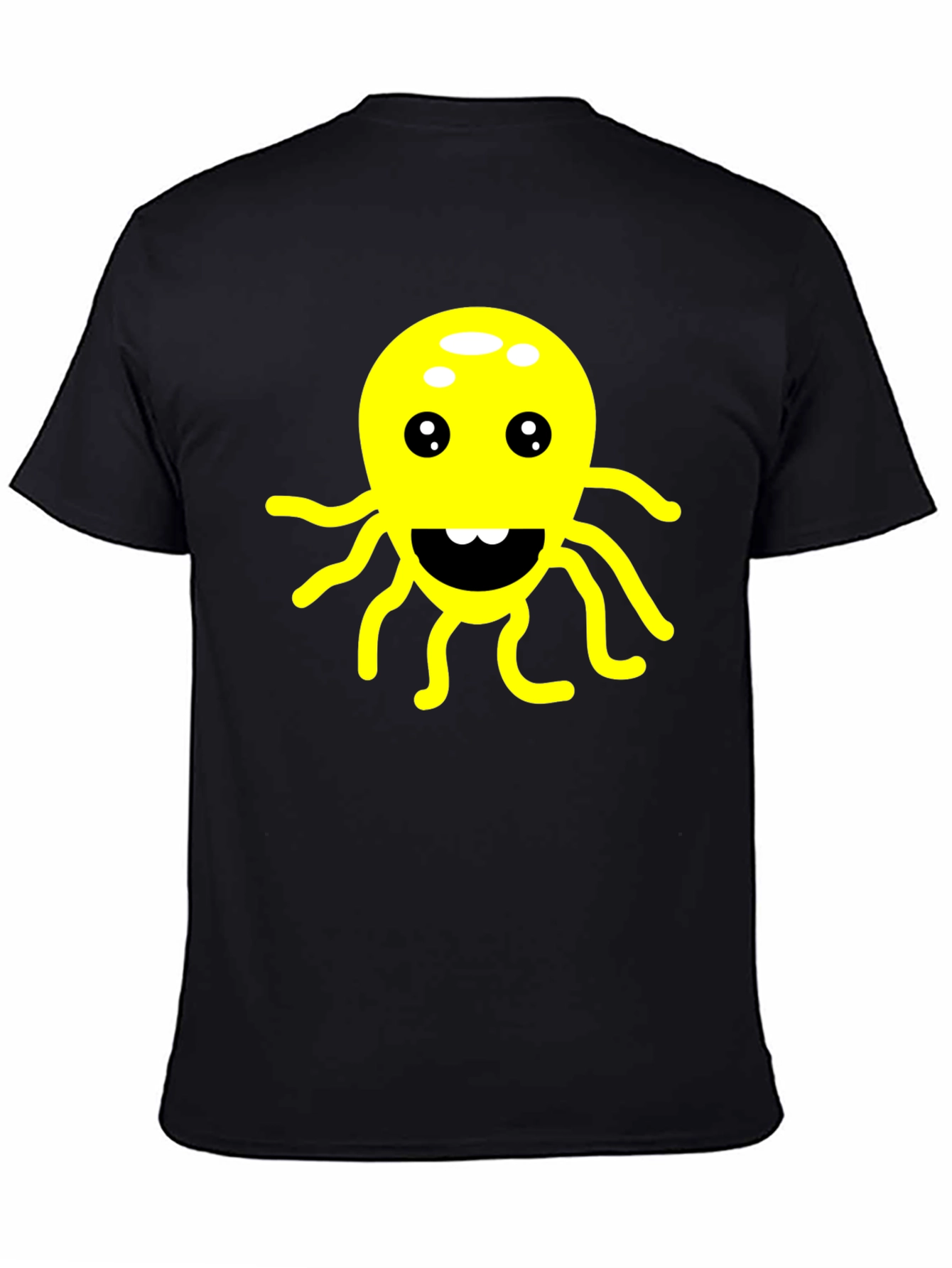 Black Funny Octopus Graphic T-Shirt - Soft Cotton Tee view 4