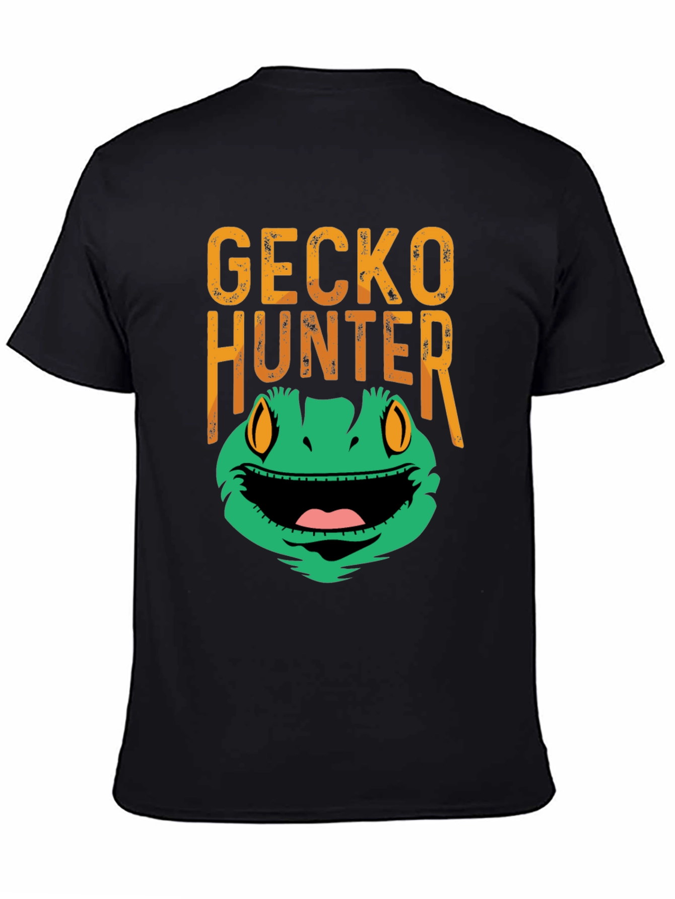 Black Gecko Hunter Funny Graphic Tee view 4