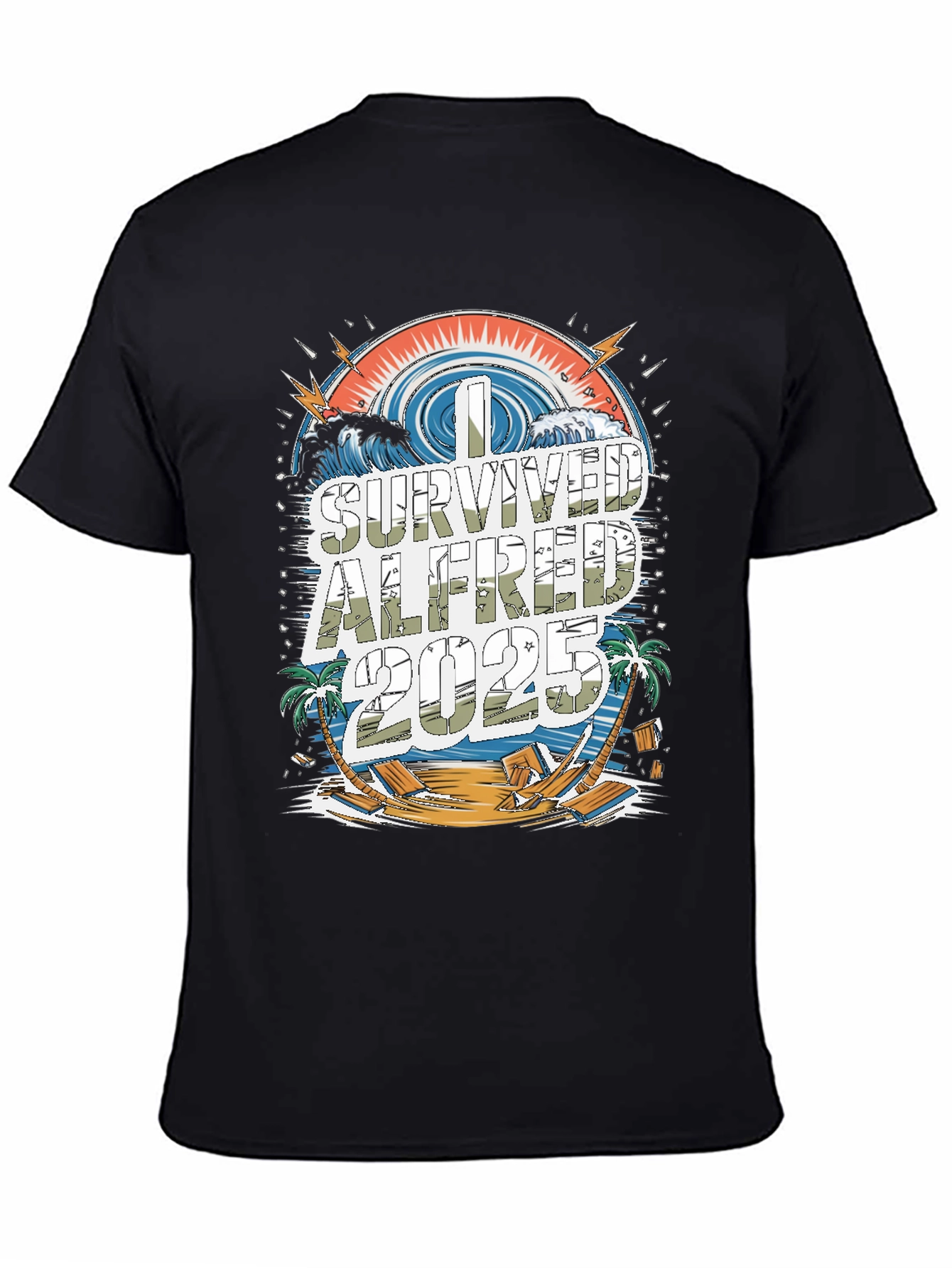 Black I Survived Alfred 2025 Graphic Tee view 4