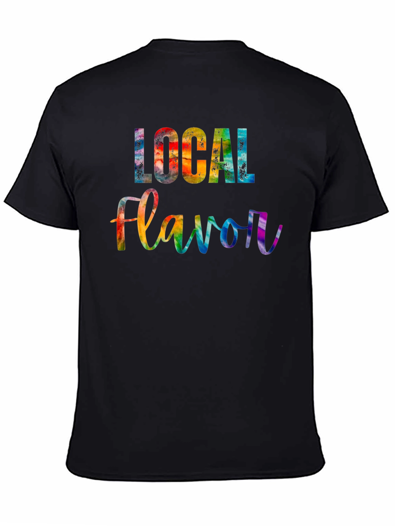 Black Local Flavor Rainbow Graphic Tee view 4