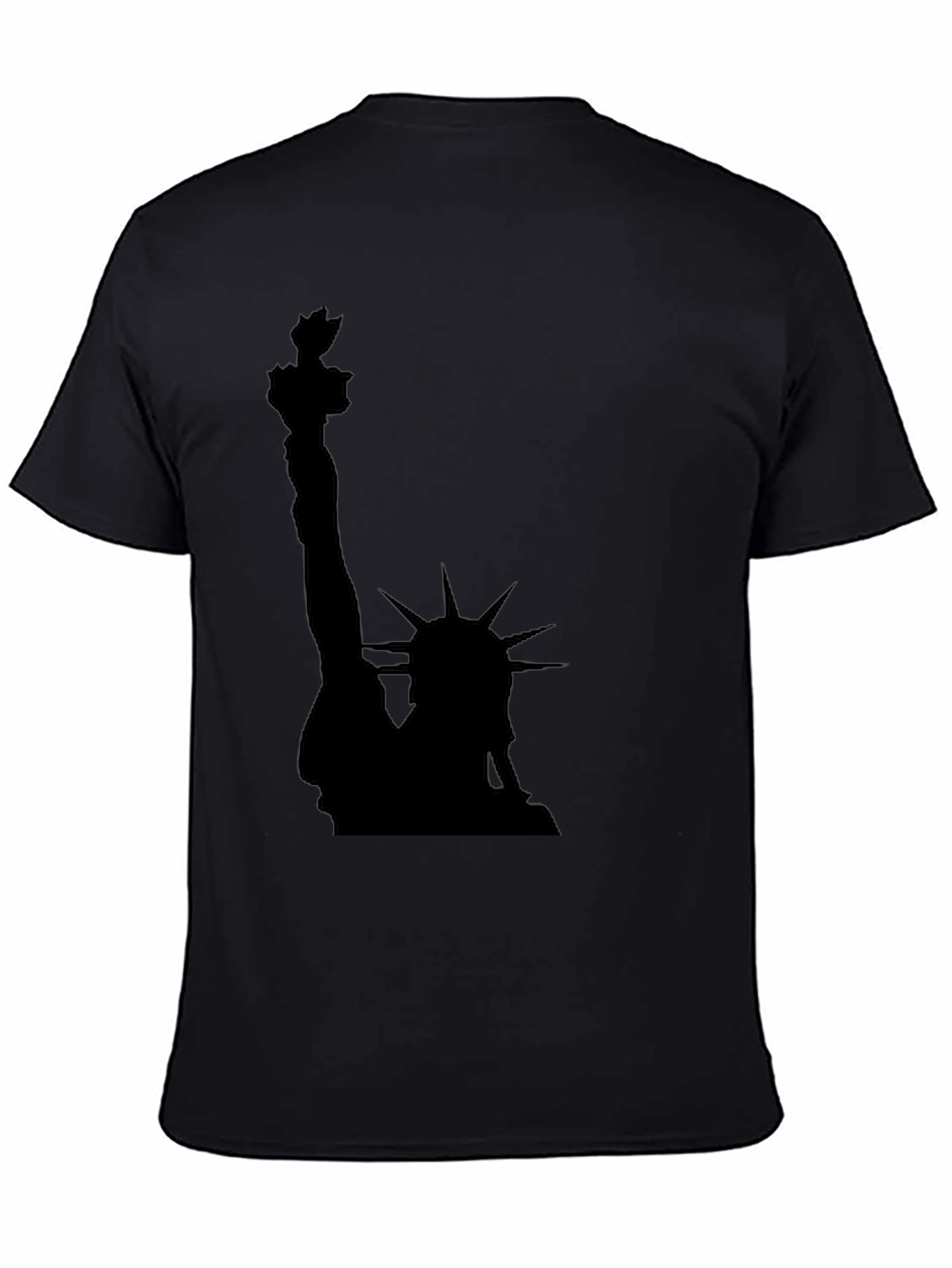 Statue of Liberty Graphic Tee - Black Cotton T-Shirt - 4