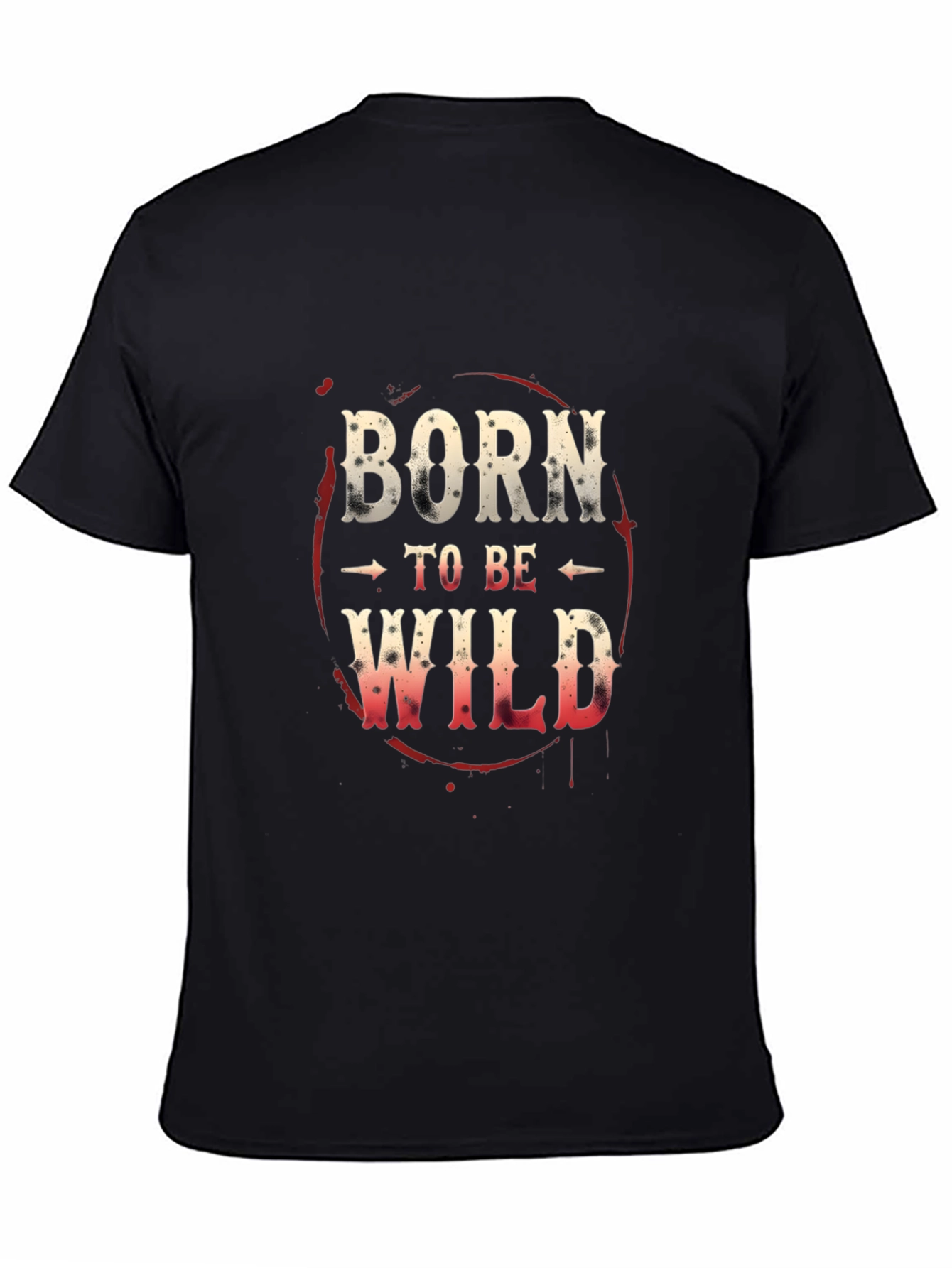Black Born to be Wild Graphic Tee - Black view 4