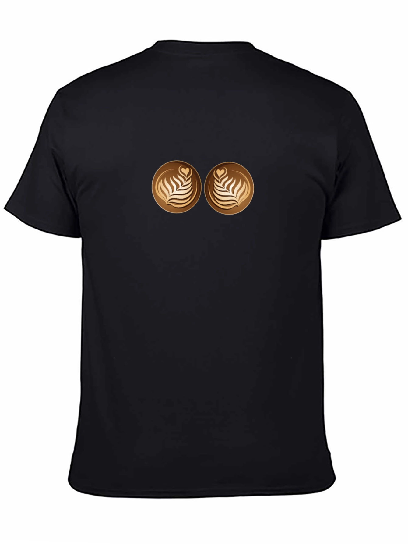 Black Latte Art Graphic T-Shirt view 4