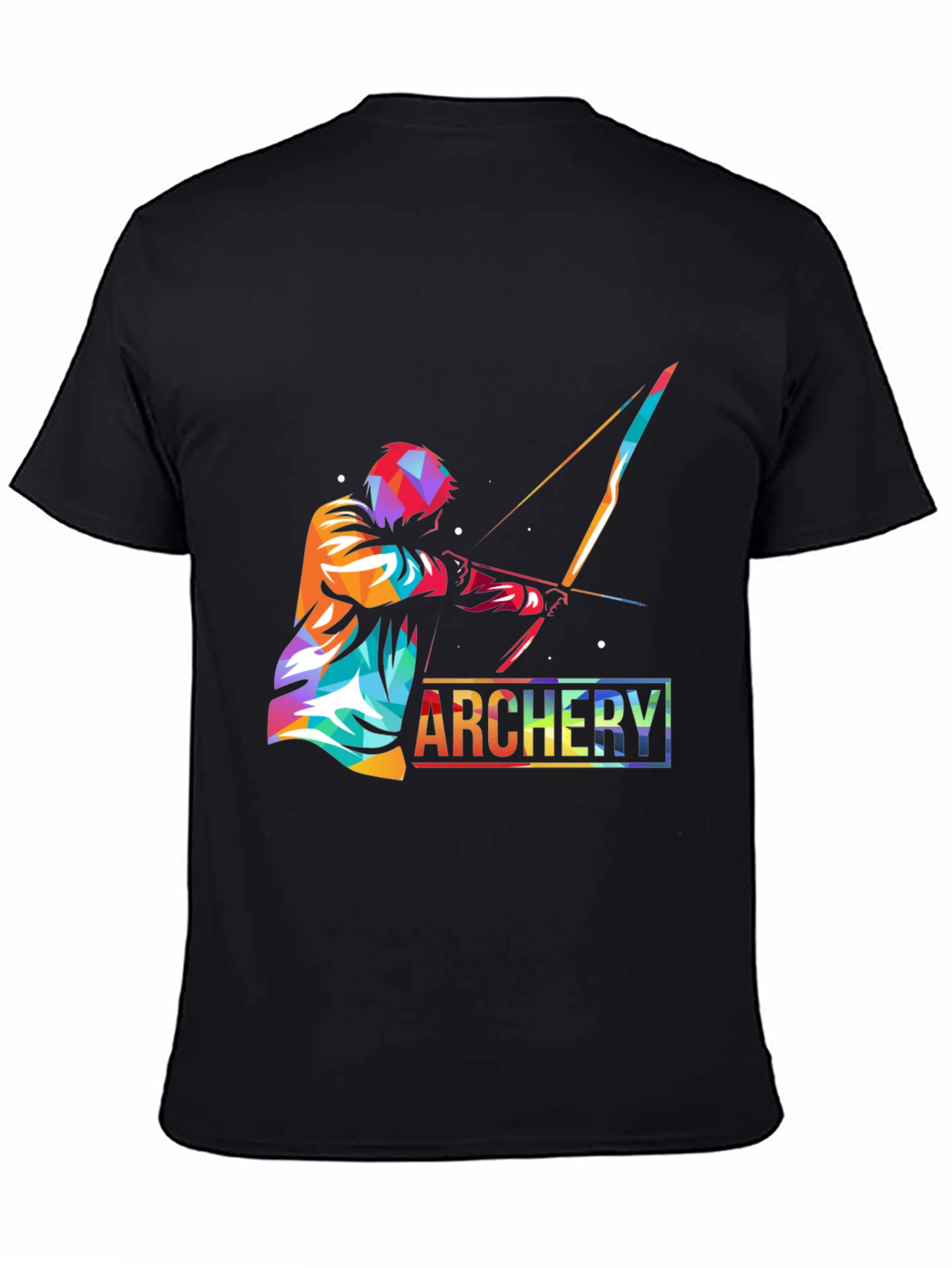 Black Archery Print Black T-Shirt - Unique Design view 4