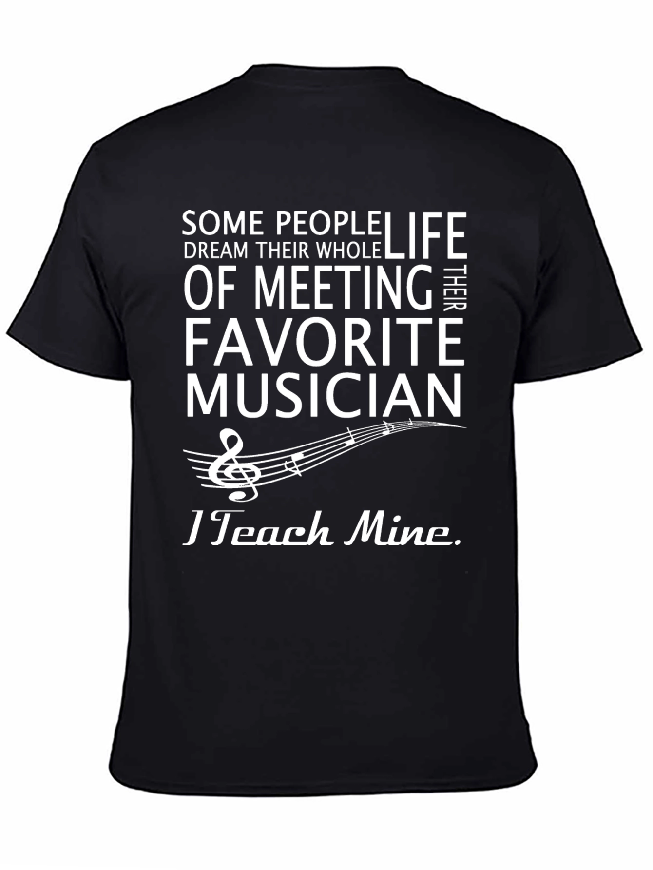 Black Musician Teacher T-Shirt - Teach My Favorite Musician view 4
