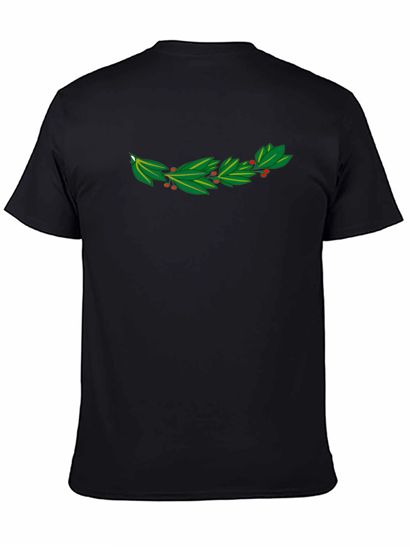 Black Leafy Crown T-Shirt - Organic Cotton Blend view 4