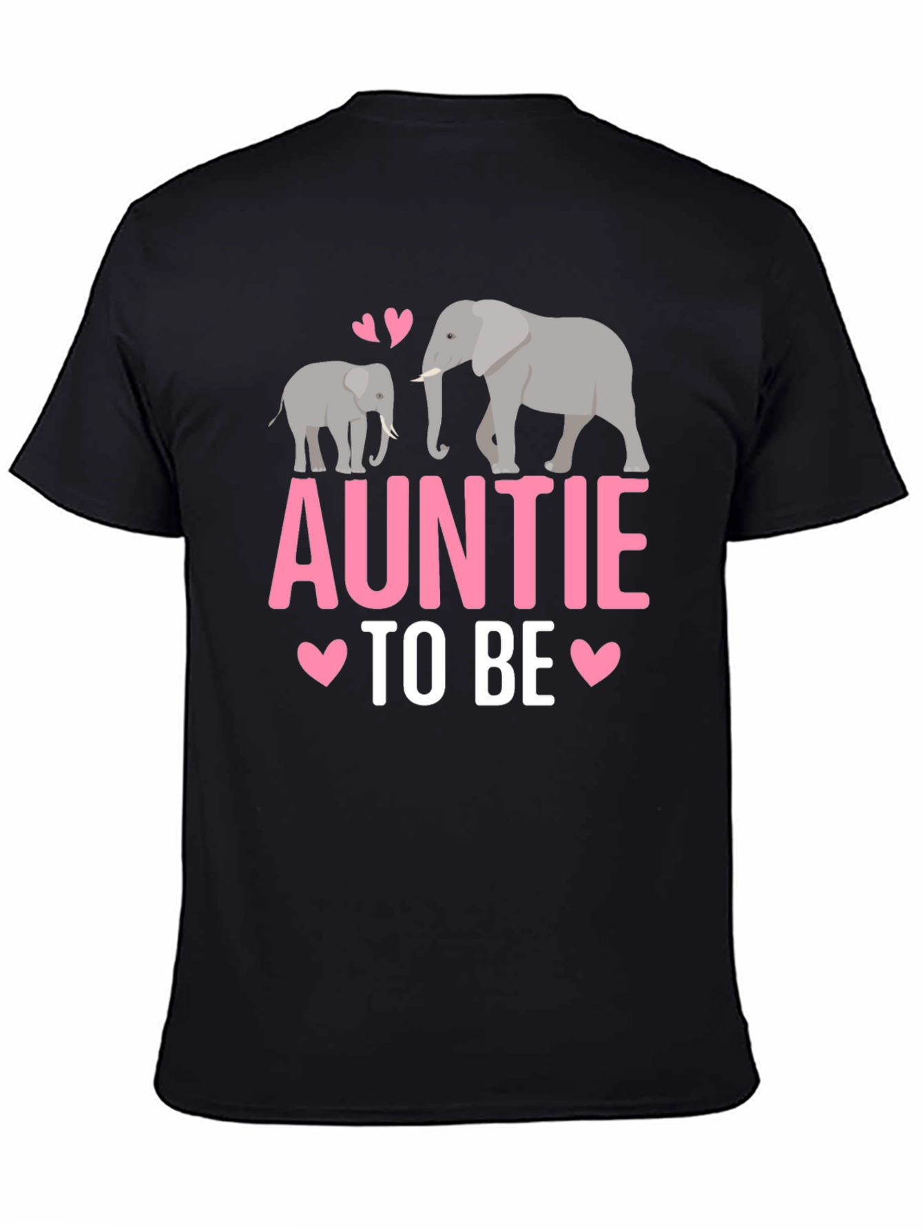Black Auntie To Be Elephant T-Shirt view 4