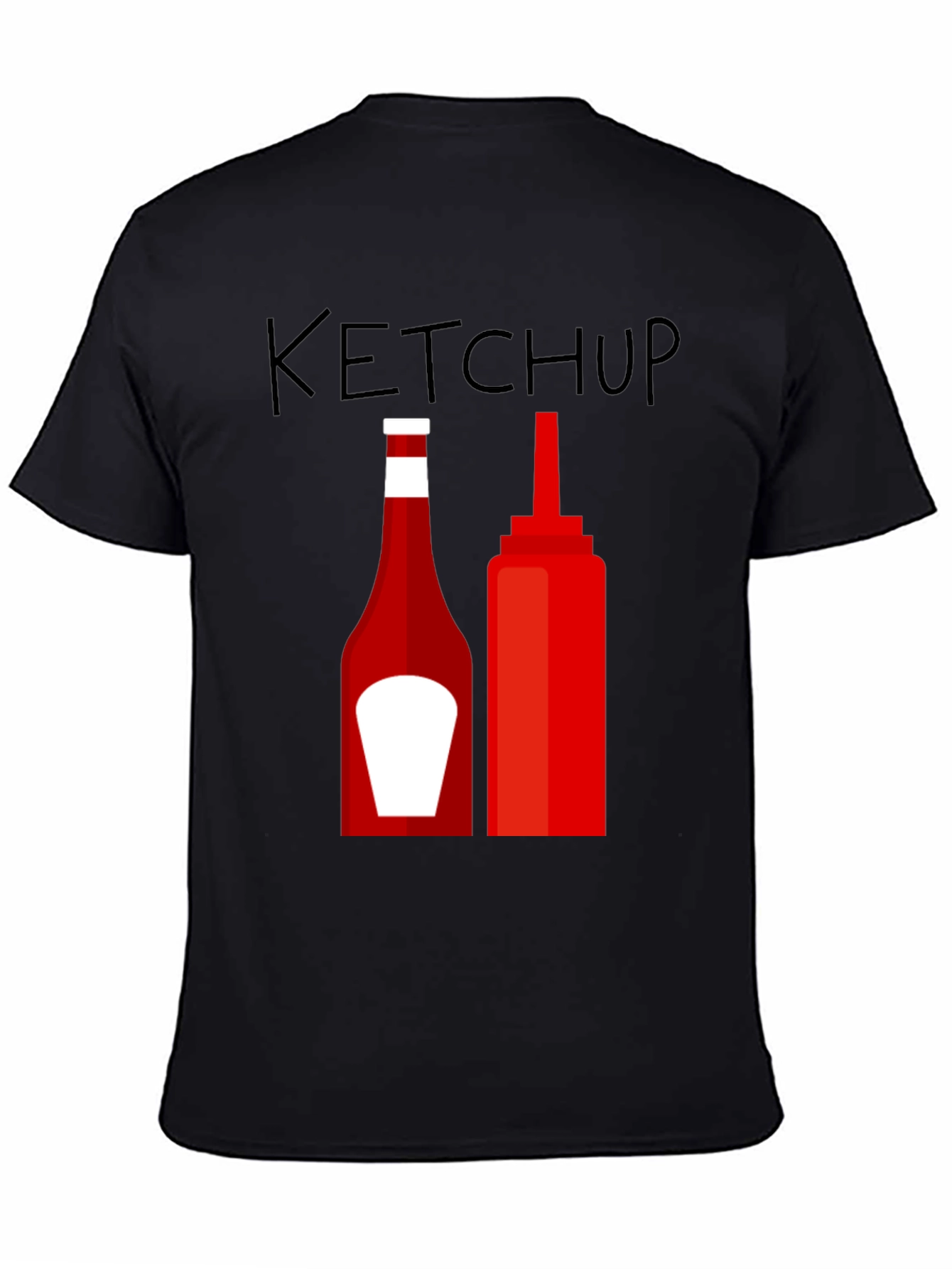 Black Ketchup T-Shirt - Funny Graphic Tee view 4