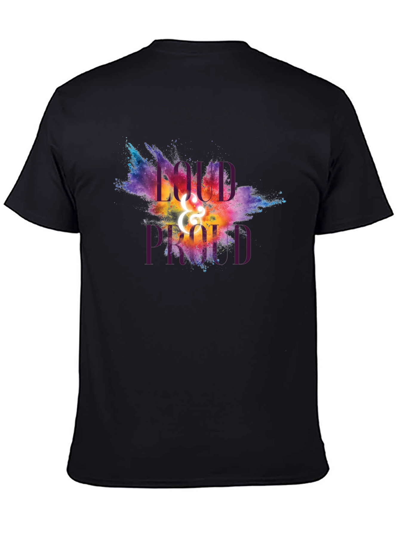 Black Loud and Proud Graphic T-Shirt - Unisex view 4