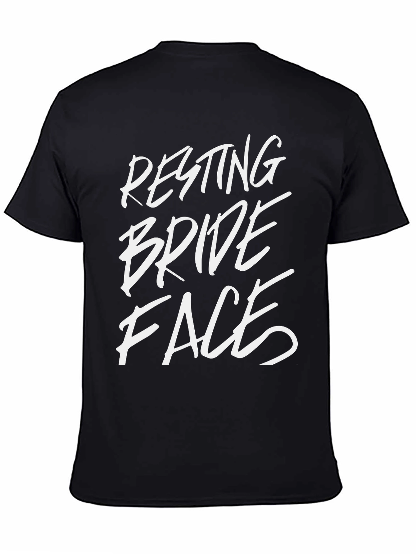 Black Resting Bride Face Graphic Tee - Funny Wedding T-Shirt view 4