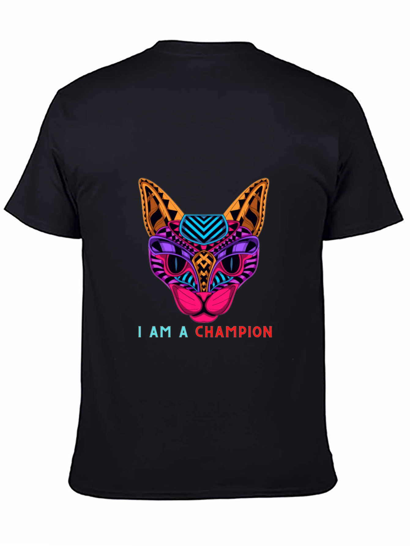 Black Champion Cat Graphic Tee - Stylish Comfort view 4