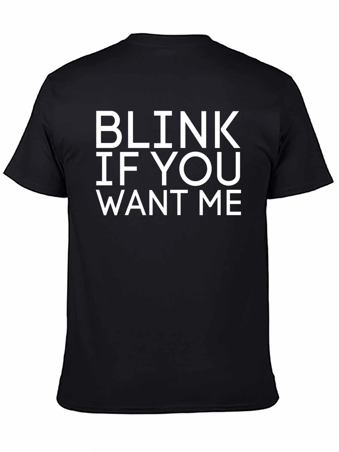 Black Blink If You Want Me Graphic T-Shirt - Black view 4