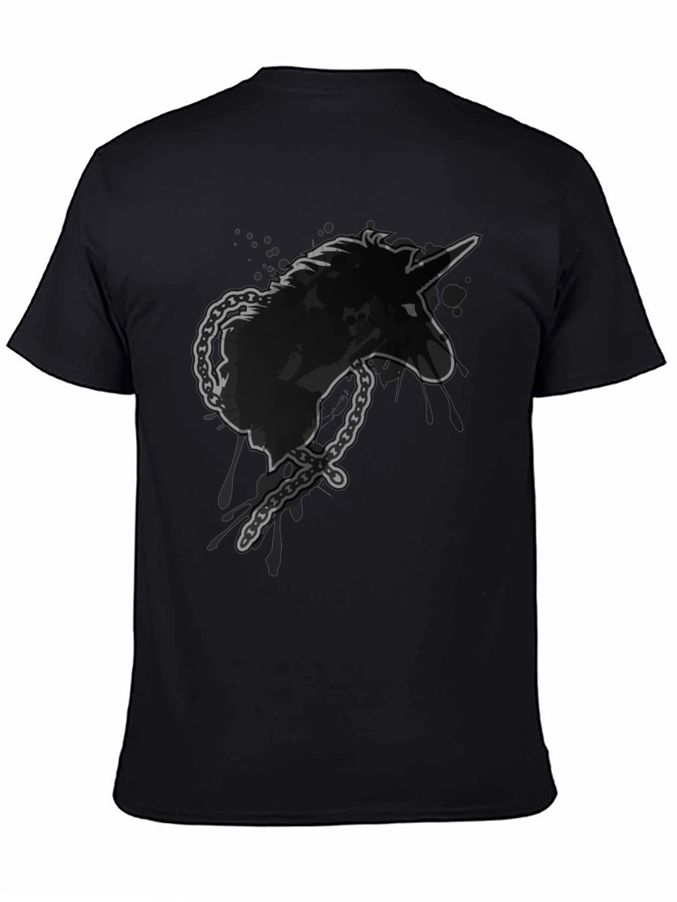 Black Unicorn Chain Graphic Tee view 4
