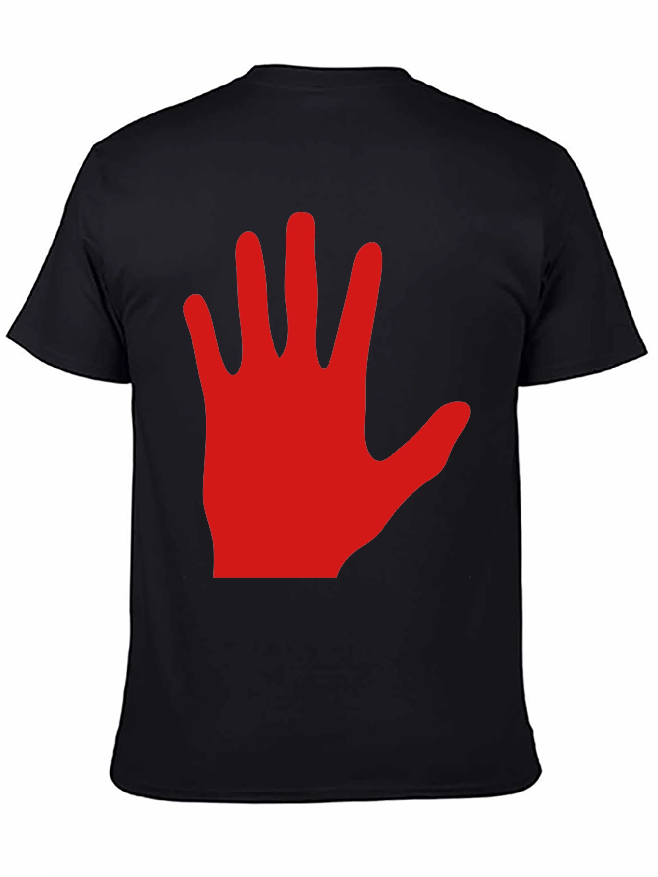 Black Red Hand Graphic Black Tee Shirt view 4