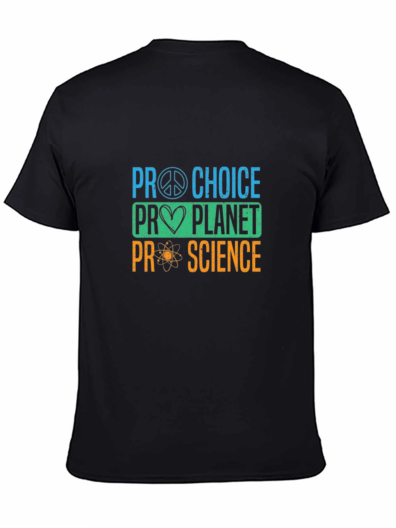 Black Pro Choice, Planet, Science Graphic Tee view 4