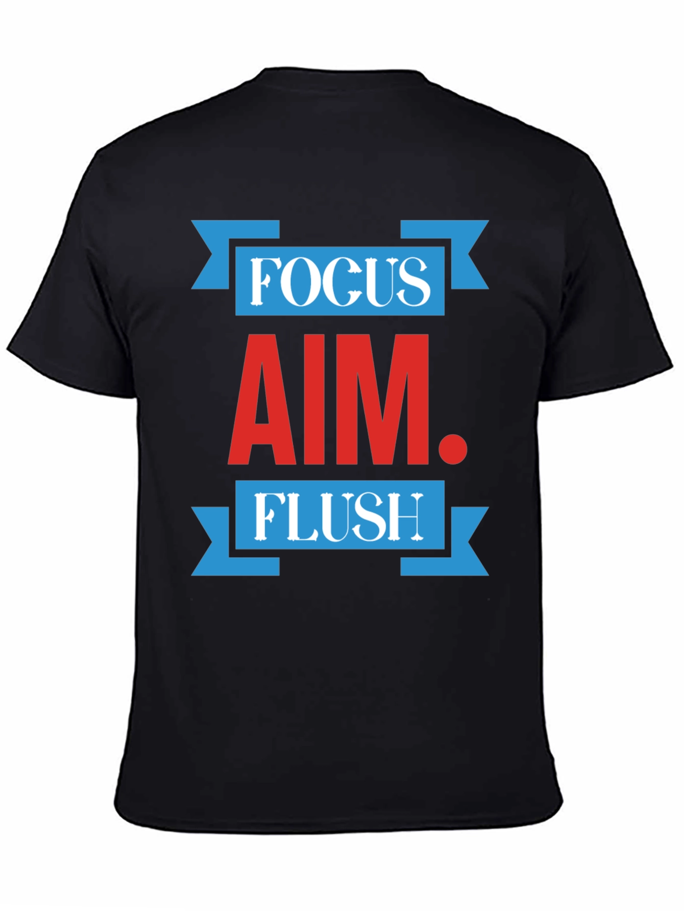 Black Focus Aim Flush Graphic Print Crew Neck T-Shirt view 4