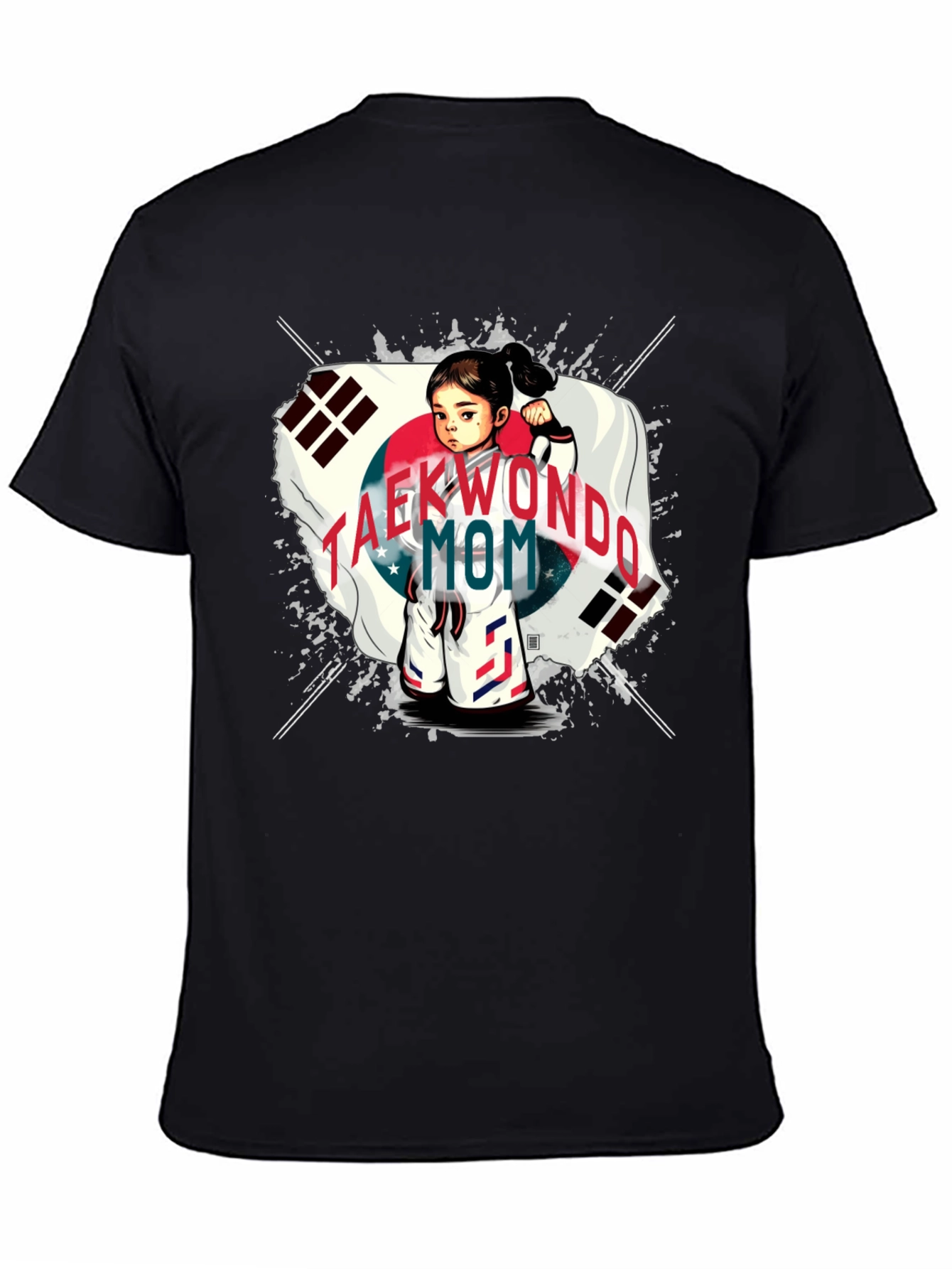Black Taekwondo Mom Graphic Tee - Martial Arts Love! view 4