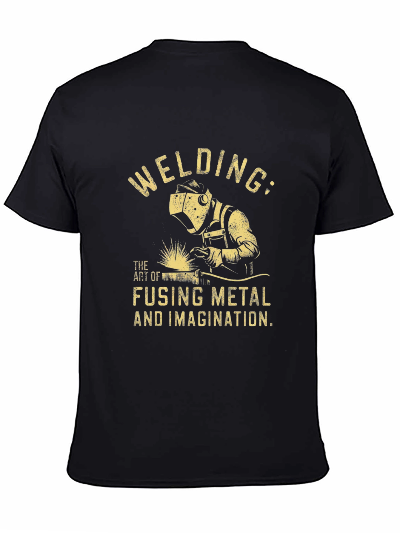 Black Welding Art T-Shirt: Fusing Metal & Imagination view 4