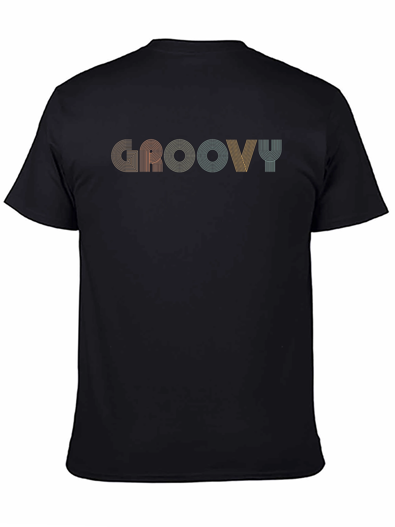 Black Retro Groovy T-Shirt - Vintage Style Tee view 4