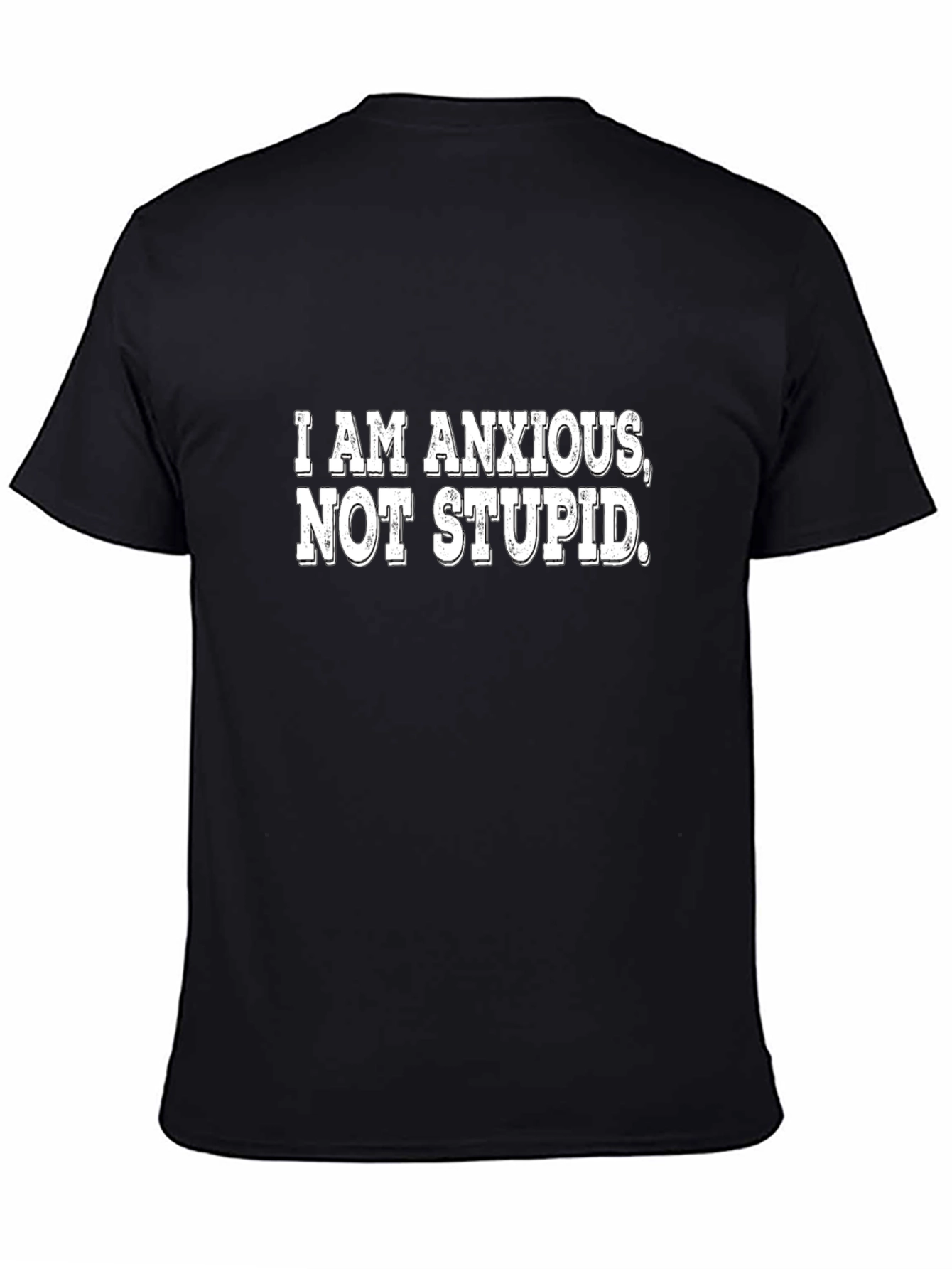 Black Anxious Not Stupid Graphic Tee view 4