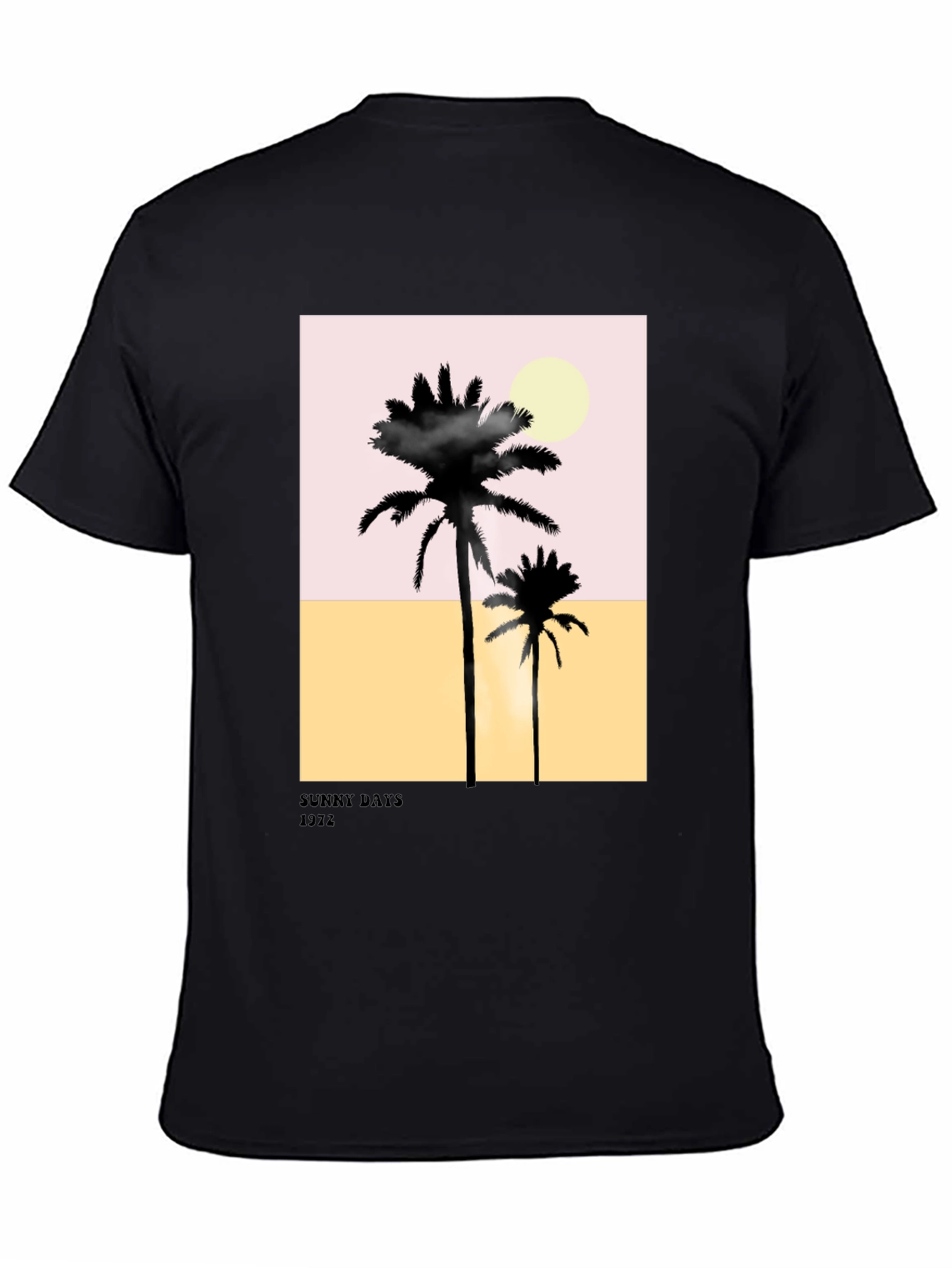Black Sunny Days Palm Tree Graphic T-Shirt view 4