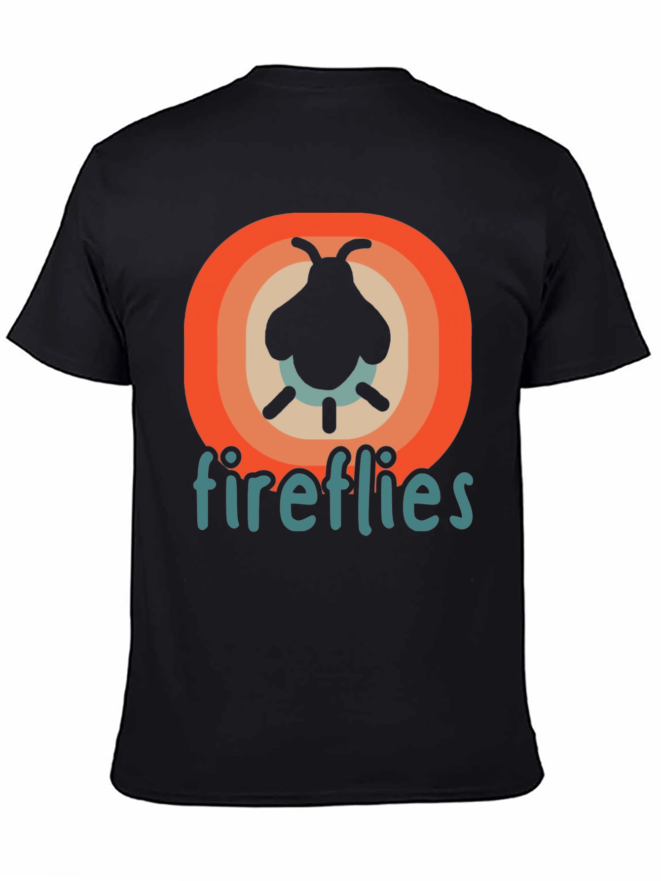 Black Fireflies Graphic Tee - Retro Style view 4