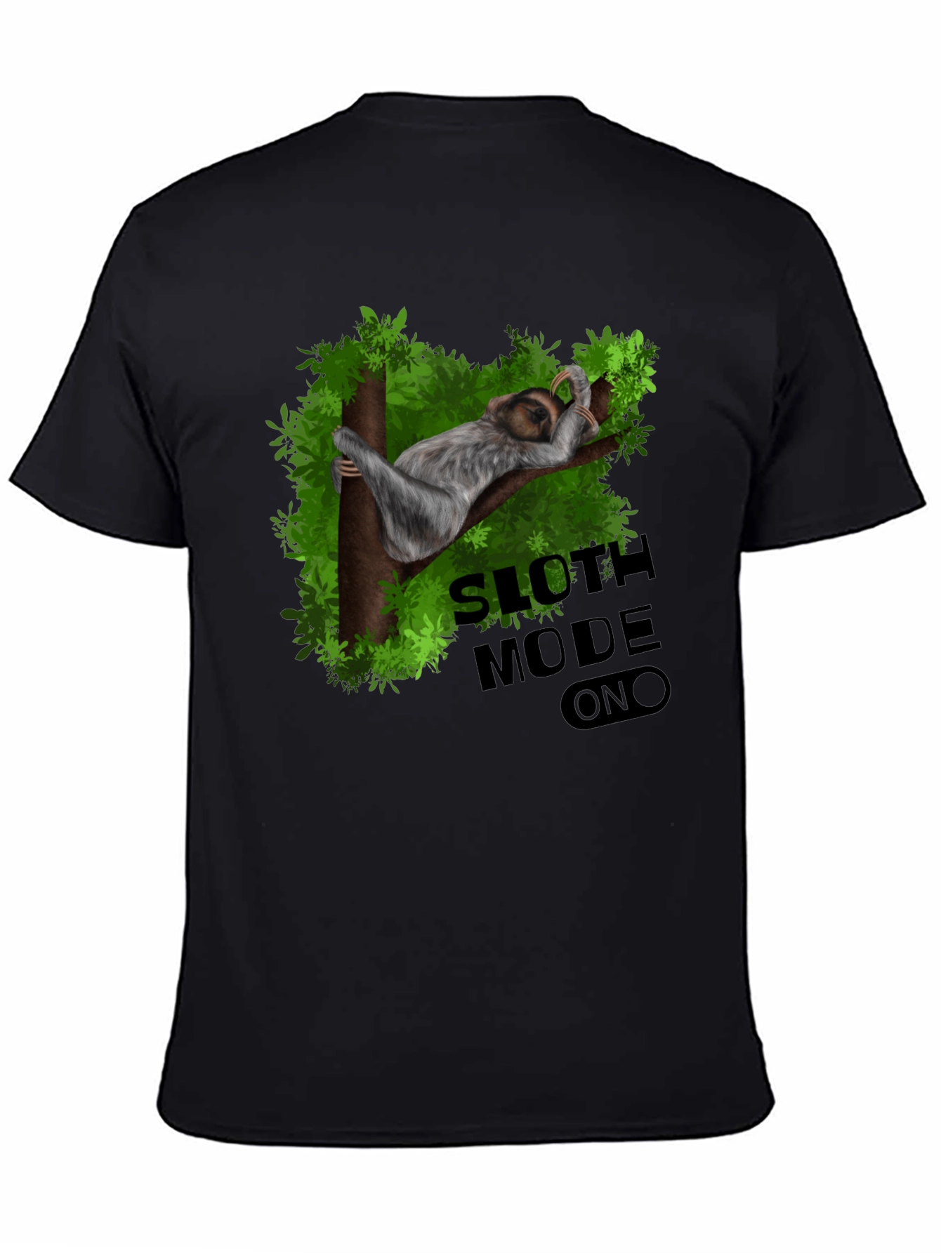 Black Sloth Mode On Graphic T-Shirt - Relaxed Fit view 4