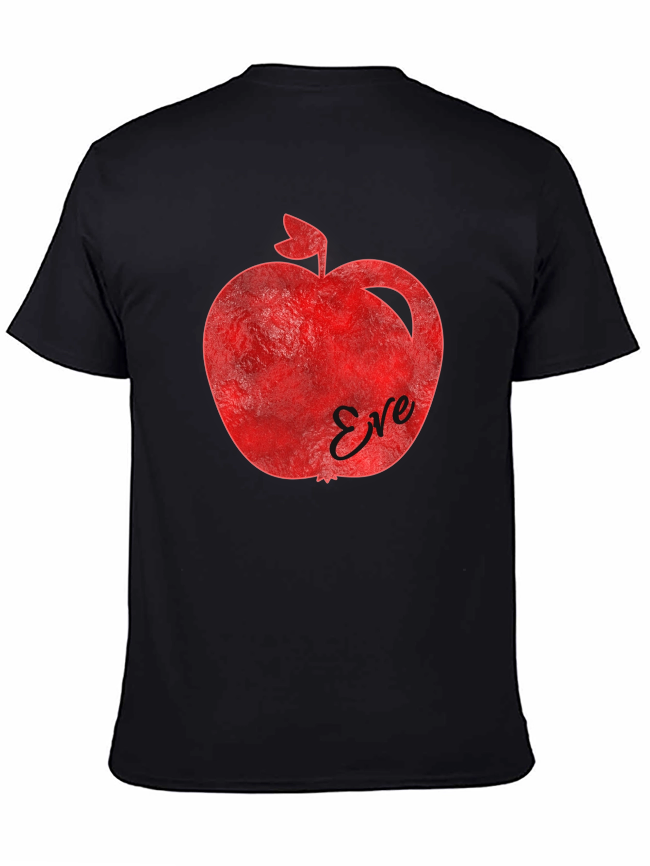 Black Eve's Apple Graphic T-Shirt - Forbidden Fruit Design view 4