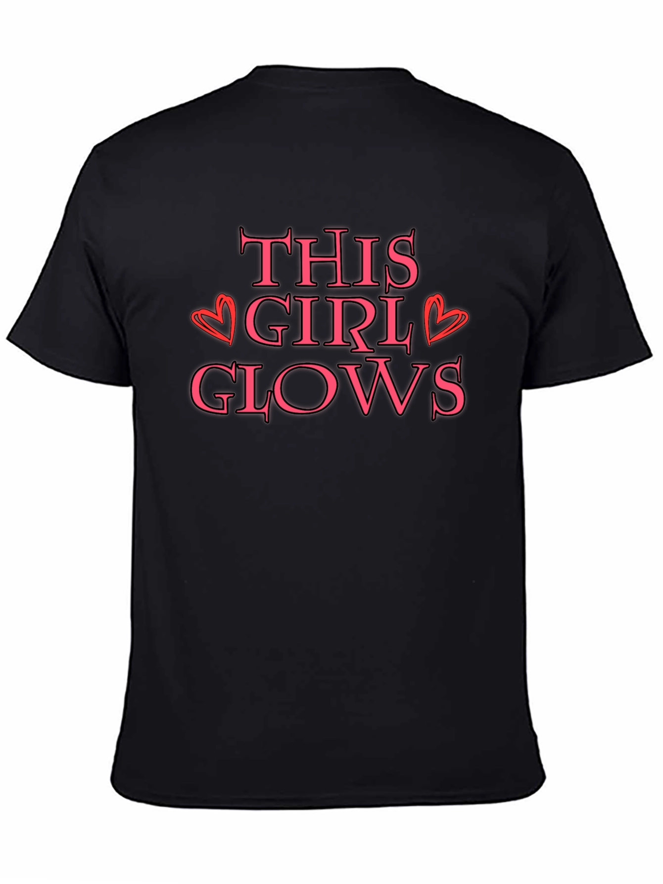 Black This Girl Glows Graphic T-Shirt view 4