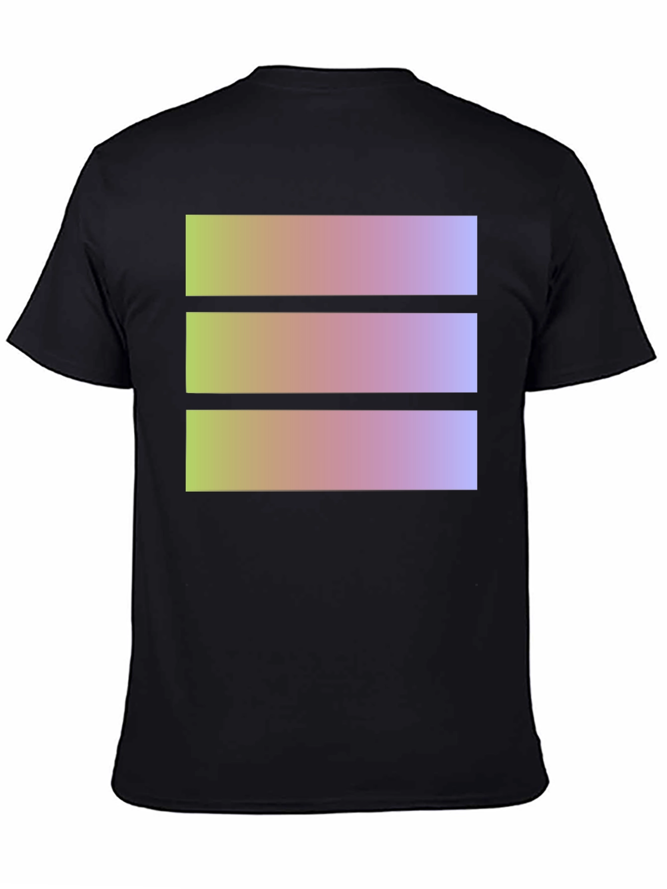 Black Geometric Gradient T-Shirt - Casual Style view 4