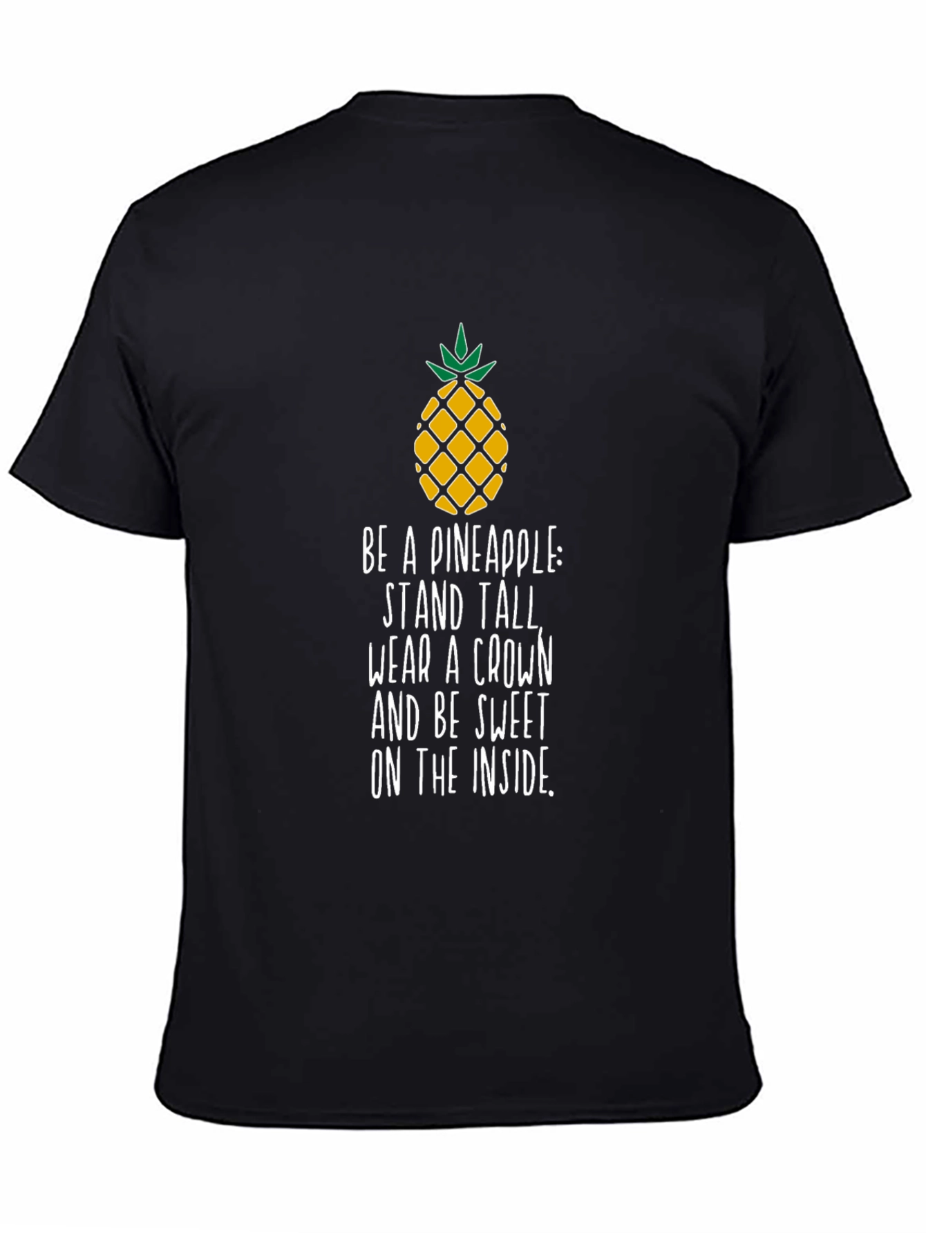 Black Pineapple Inspirational Quote Men's T-Shirt view 4