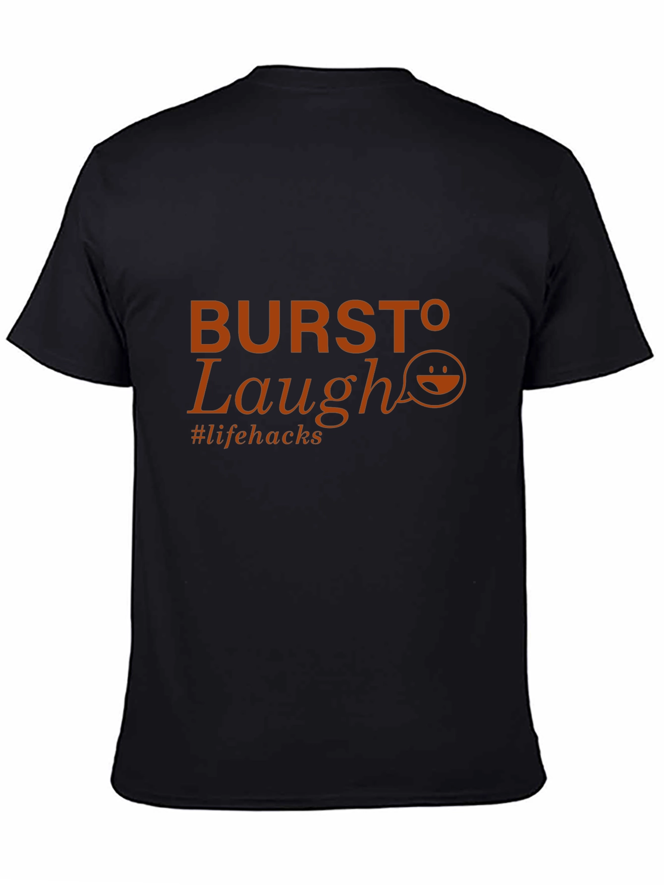 Black Burst To Laugh T-Shirt - Life Hacks Tee view 4