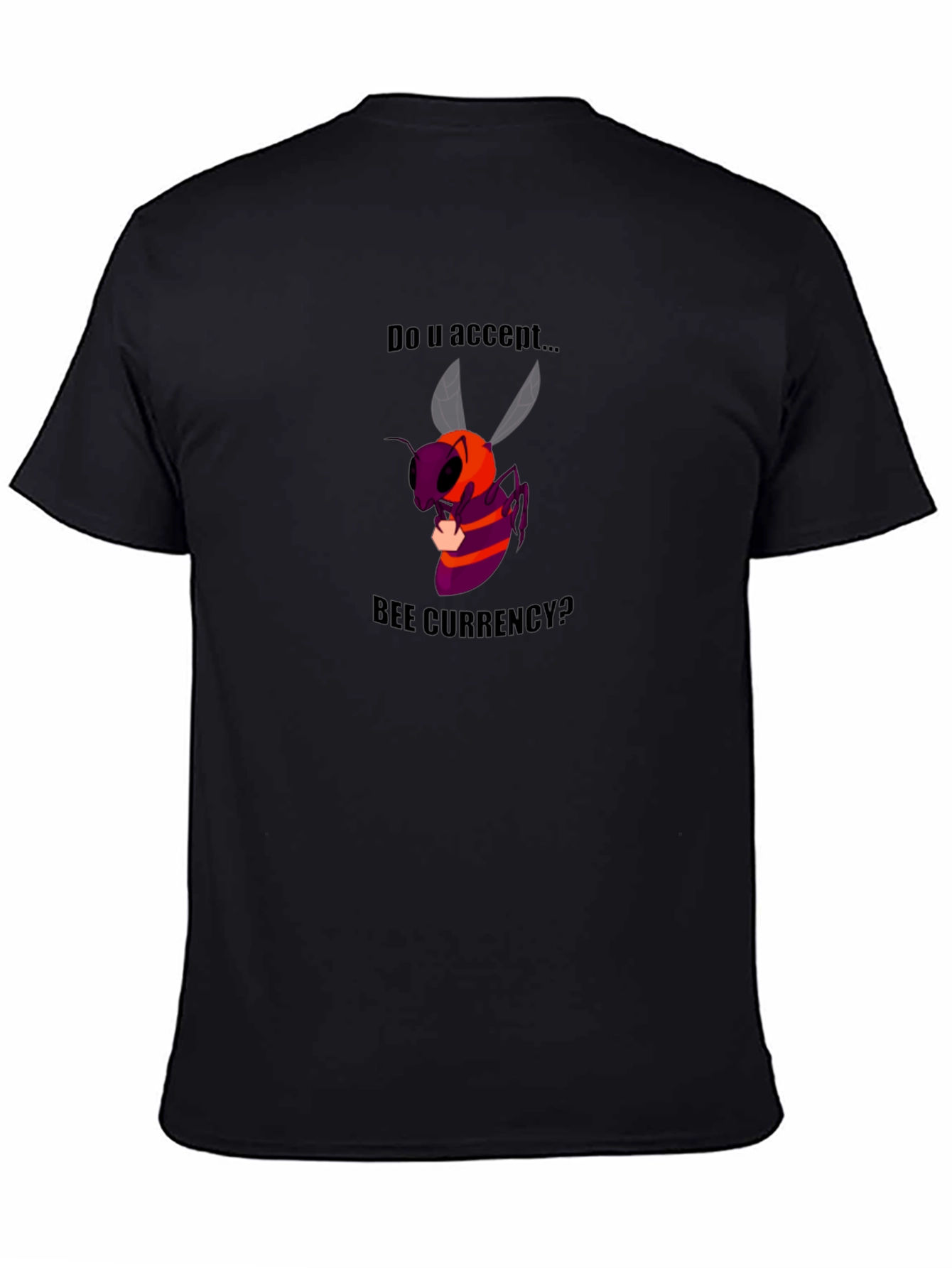 Black Bee Currency Graphic Tee - Accept Crypto? view 4
