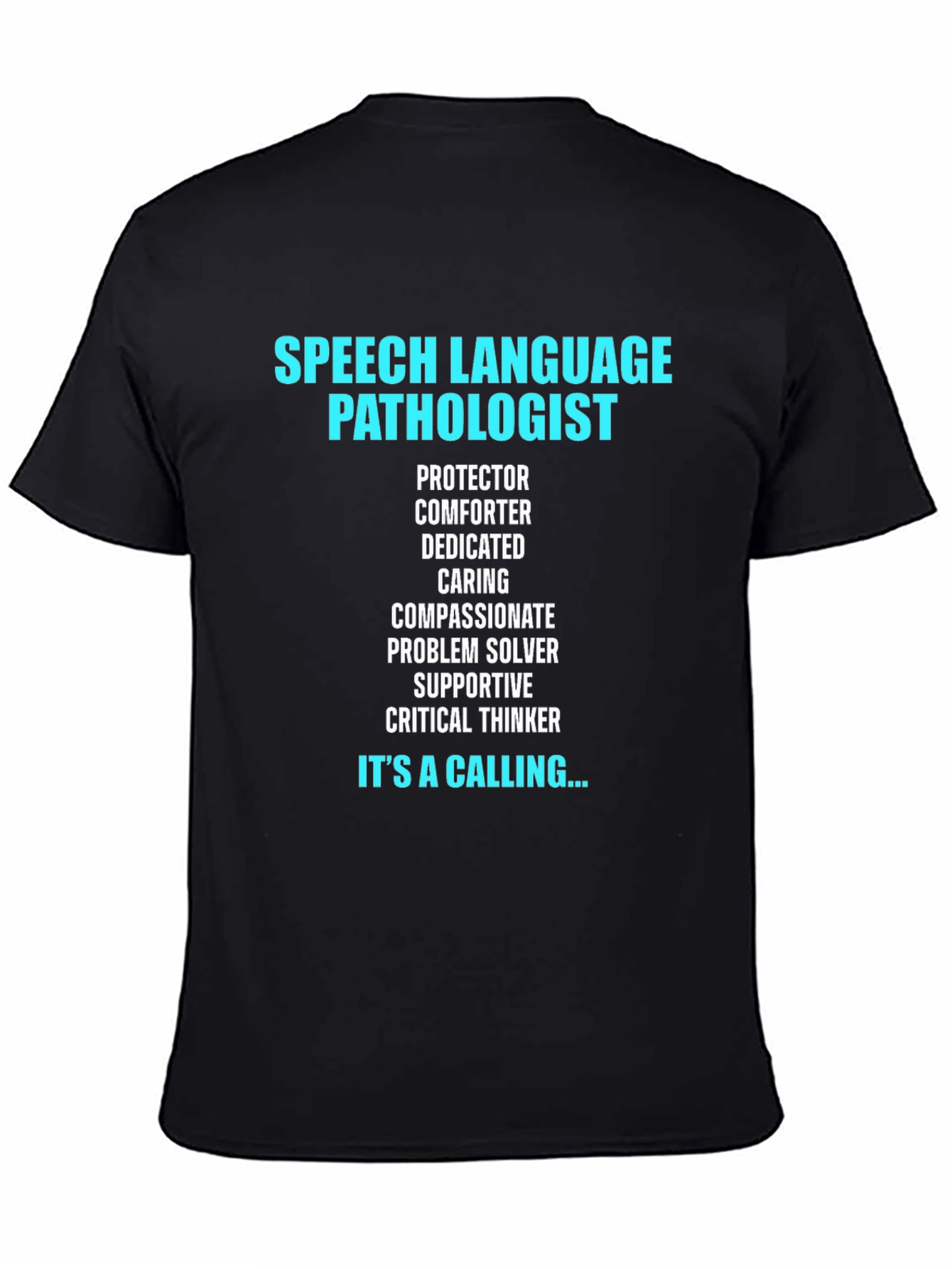 Black Speech Language Pathologist T-Shirt view 4