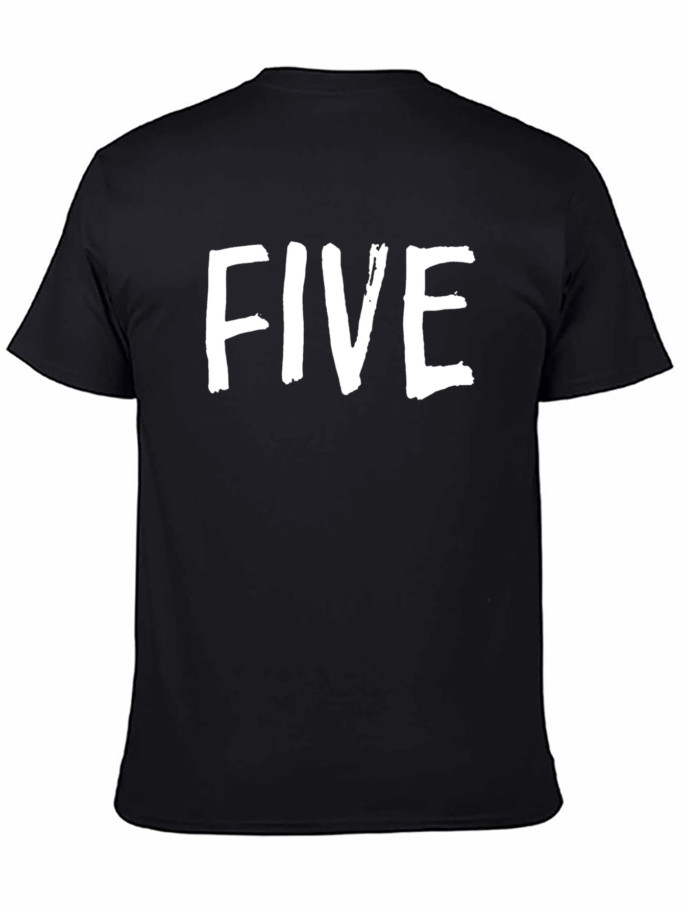 Black Five Graphic Tee - Bold Statement T-Shirt view 4