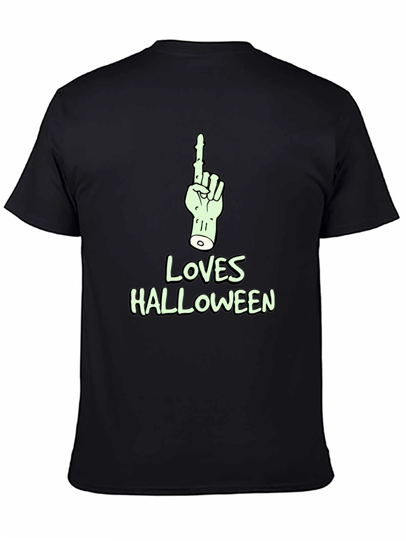 Halloween Zombie Hand T-Shirt - "Loves Halloween" - 4
