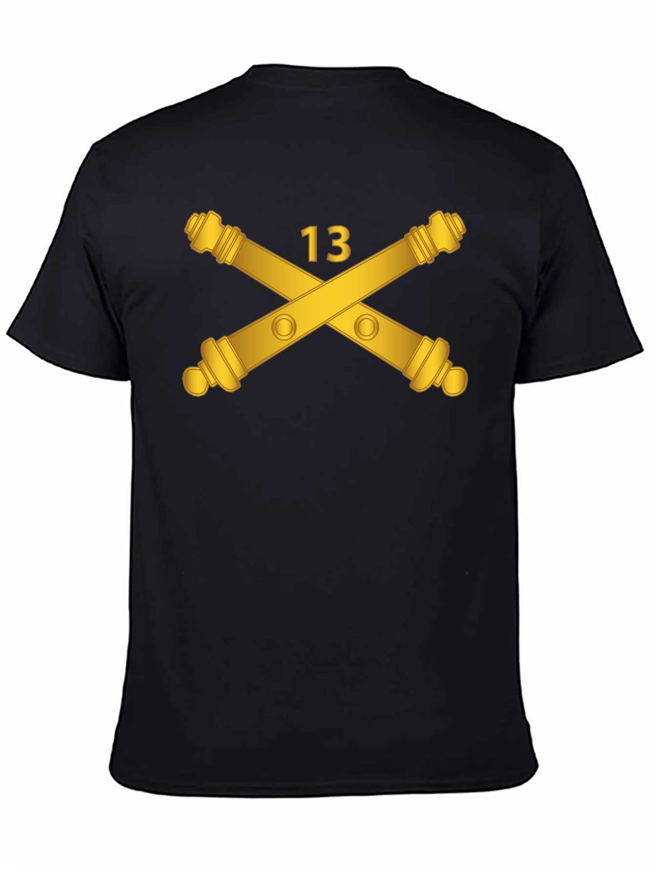 Black Artillery 13 T-Shirt - Black Cotton Tee view 4
