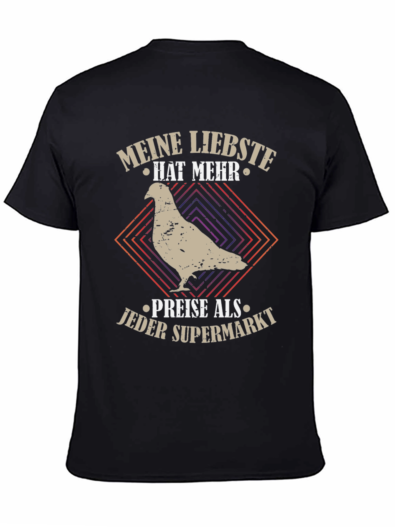 Black Meine Liebste Pigeon Graphic Tee - Black view 4