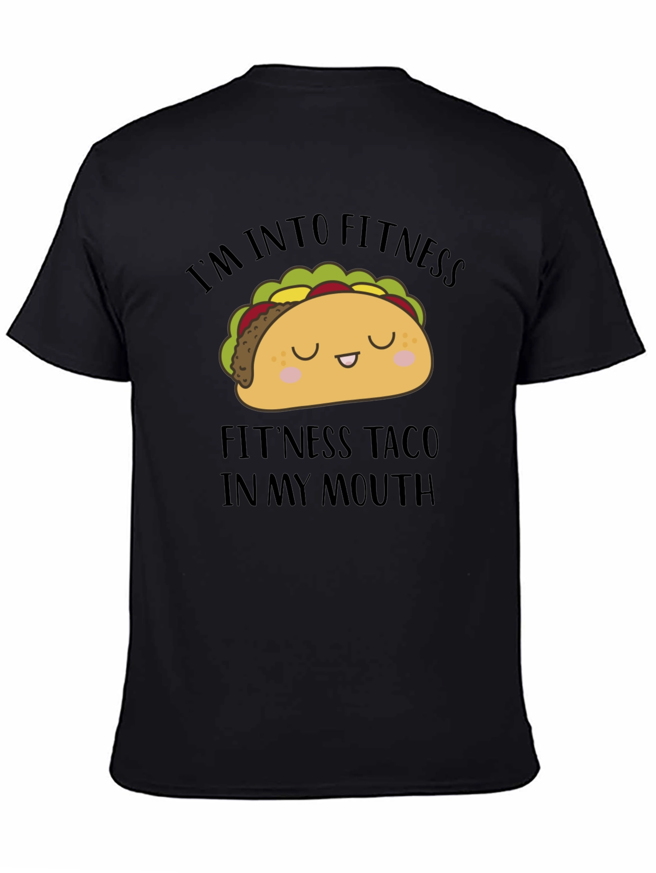 Black I'm Into Fitness Taco Graphic Tee view 4