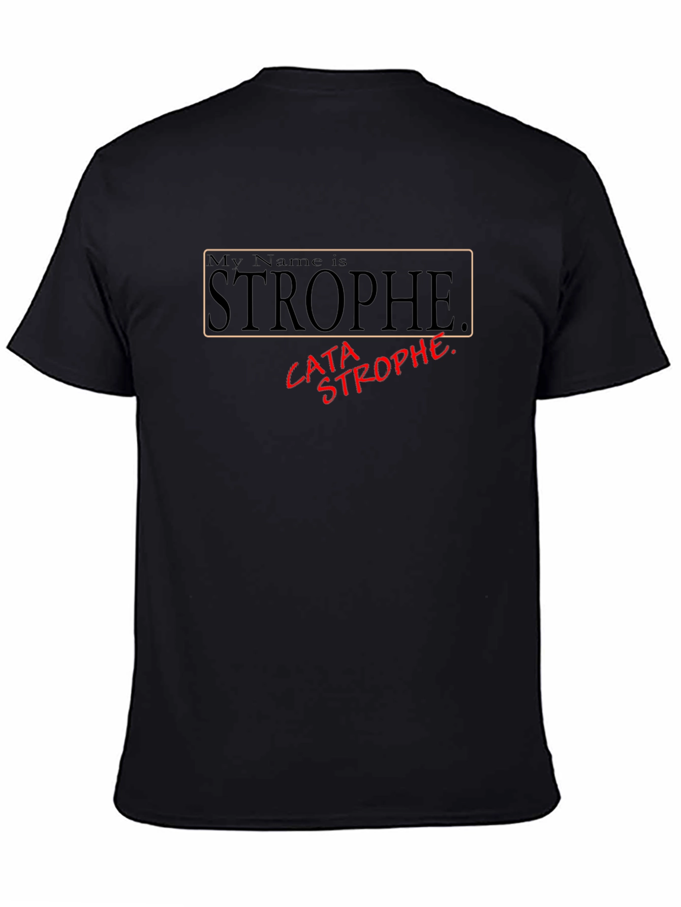 Black Strophe Catastrophe Graphic T-Shirt view 4