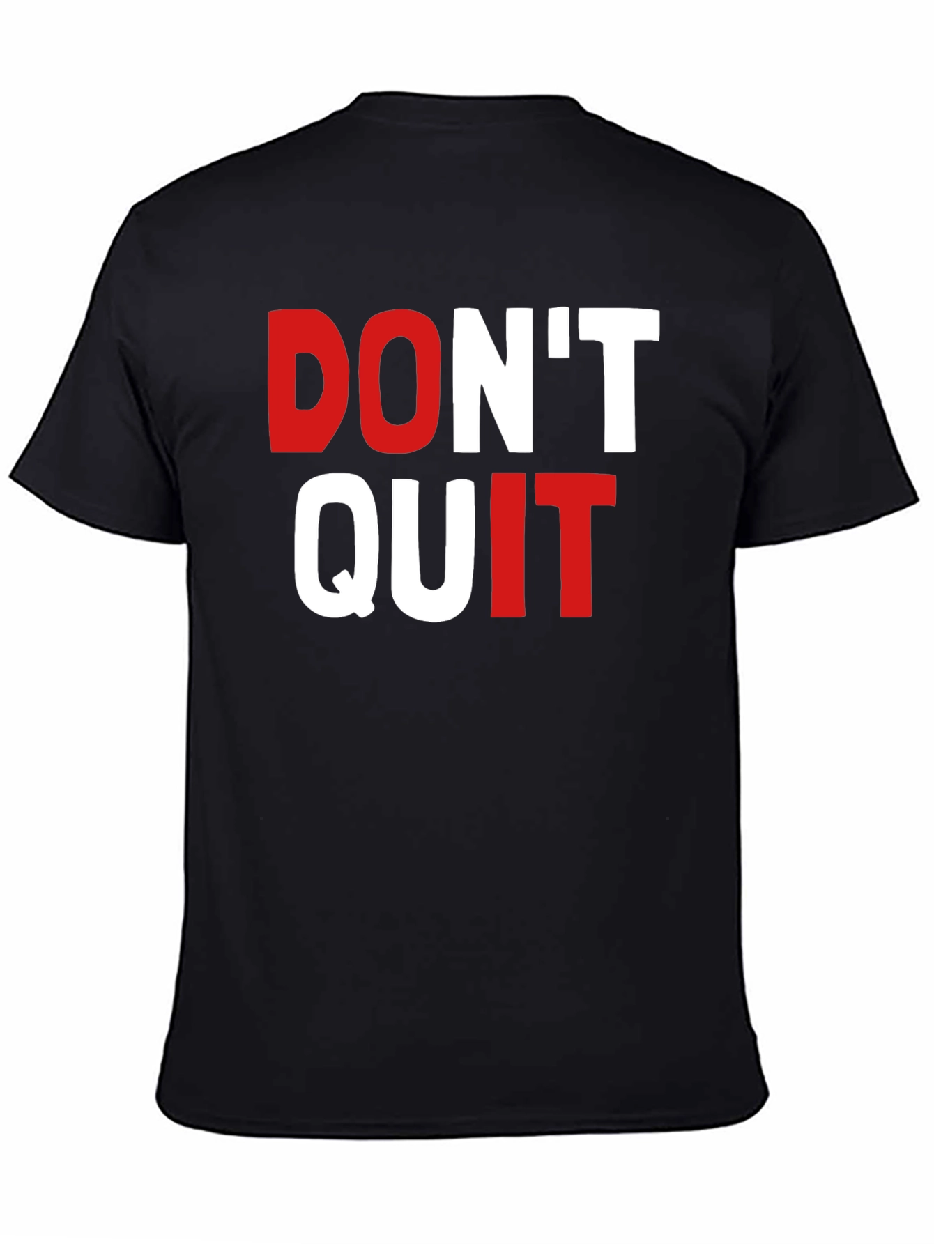 Black Don't Quit Graphic Tee - Motivational Shirt view 4