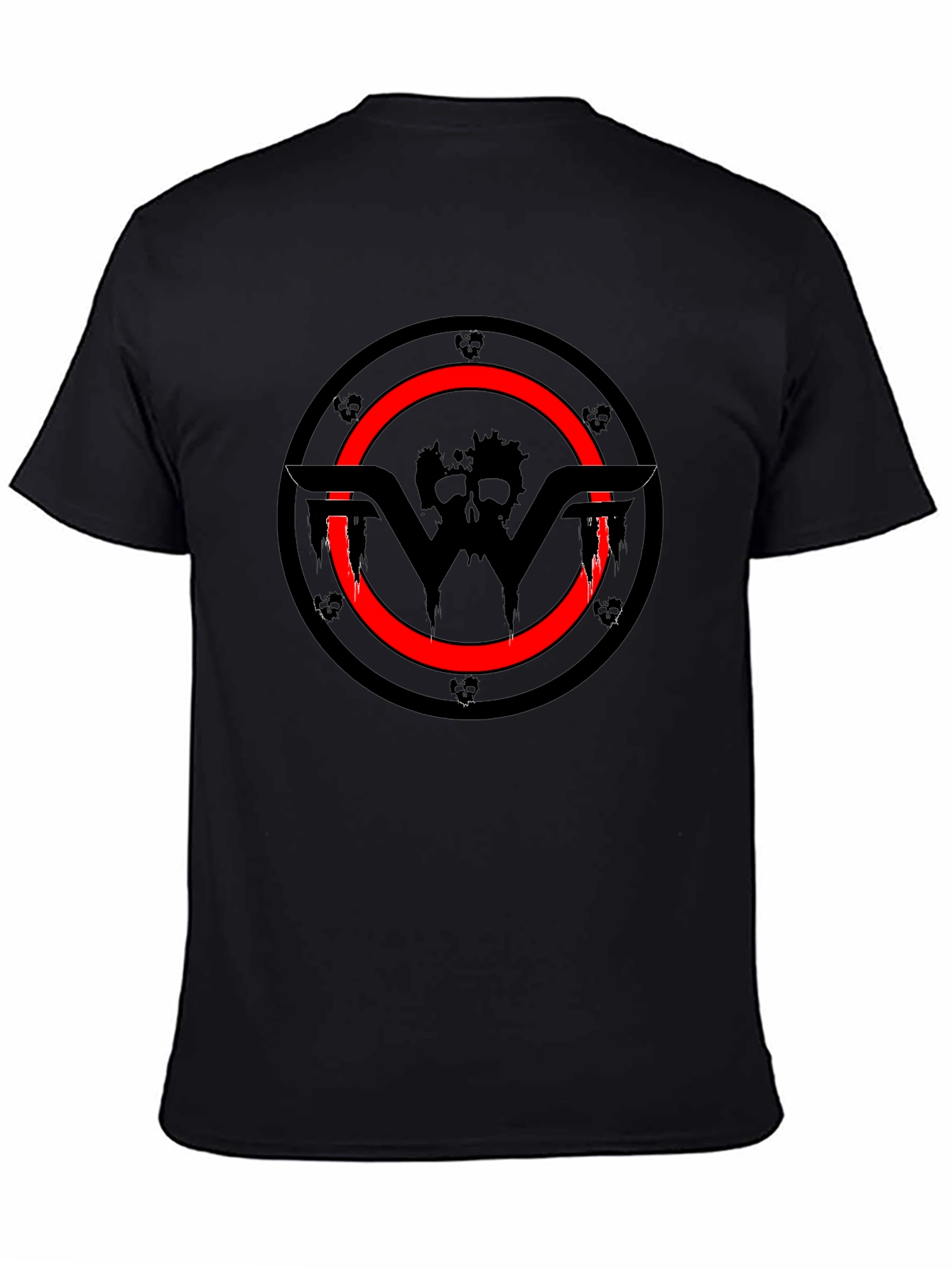 Black Skull Ring Black Graphic Tee view 4