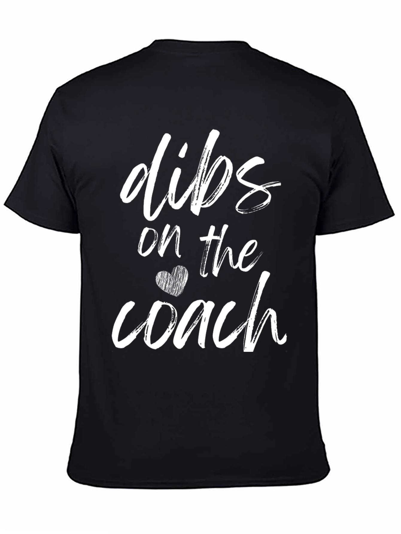 Black Dibs on the Coach T-Shirt - Funny Sports Fan Tee view 4