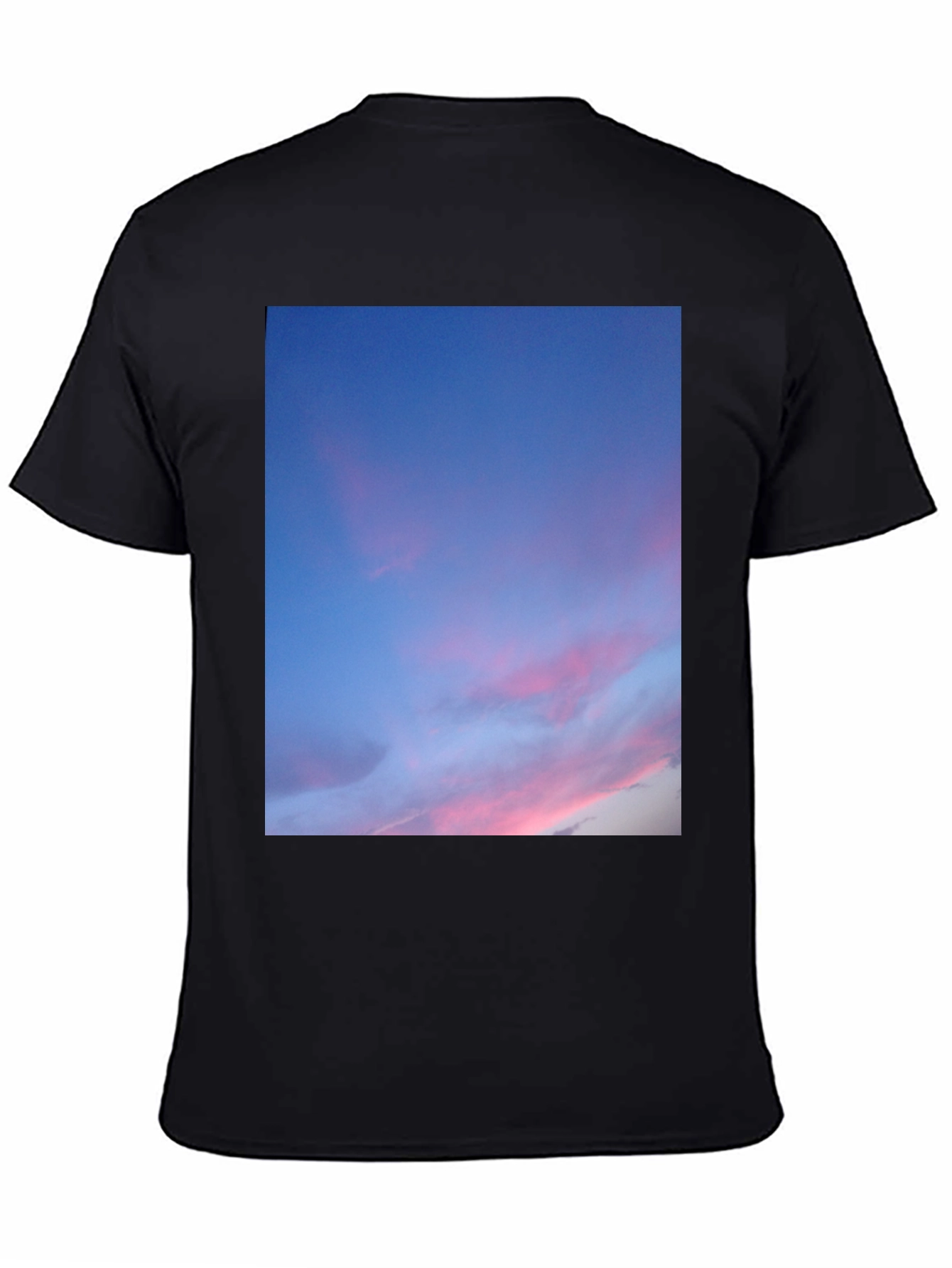 Black Sunset Sky T-Shirt - Soft Black Cotton Tee view 4