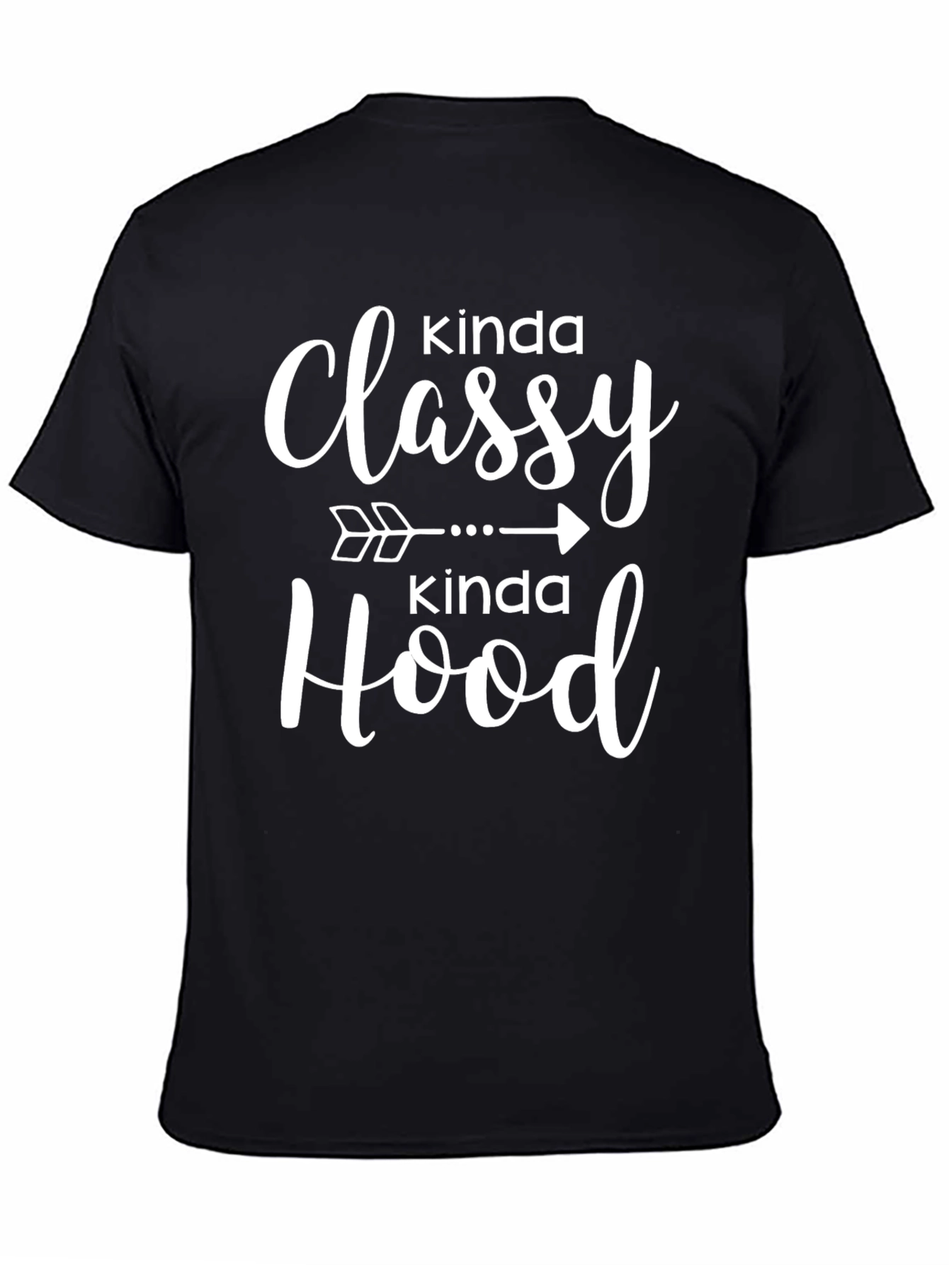 Black Kinda Classy Kinda Hood Graphic Tee view 4