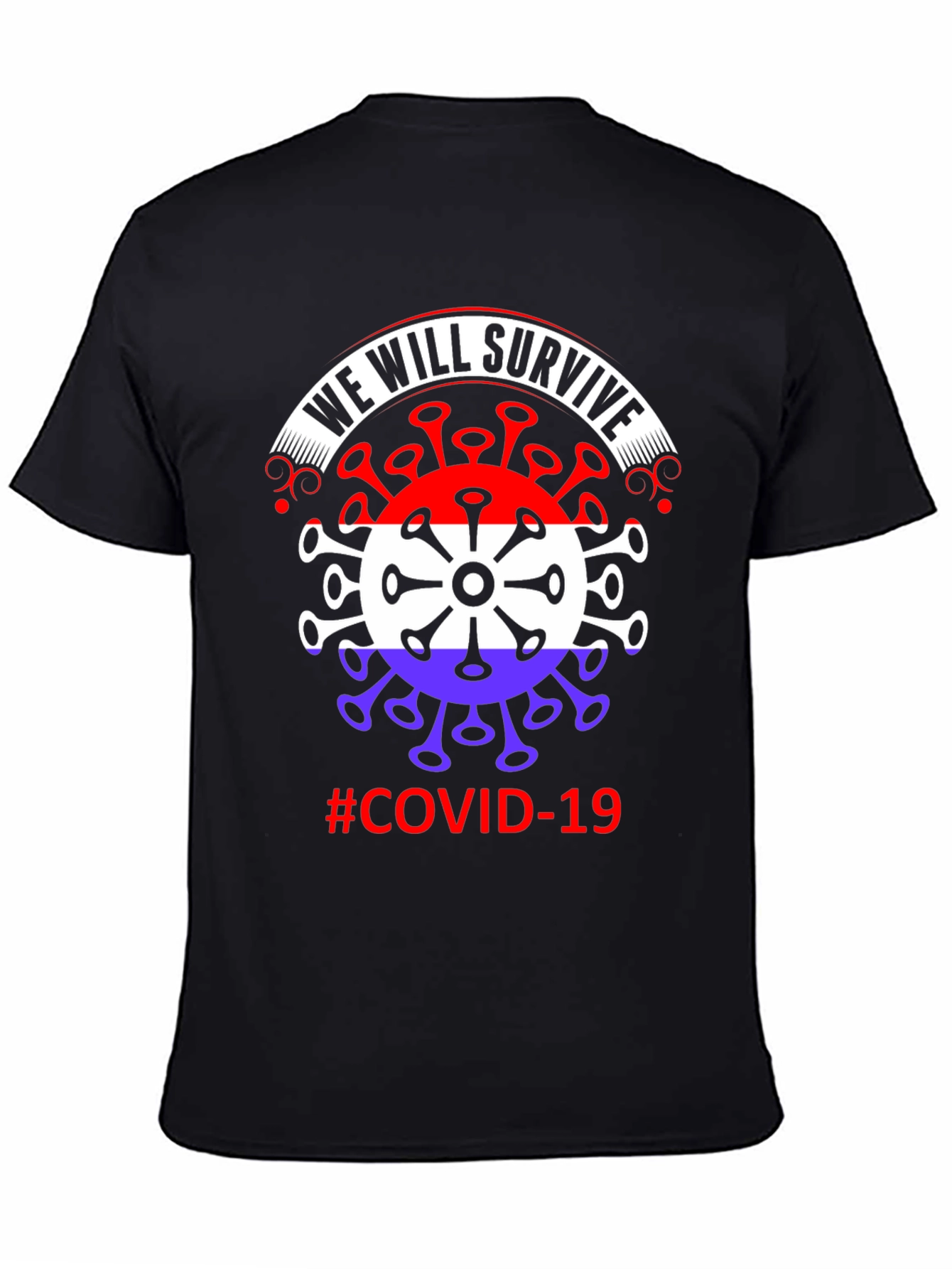 Black We Will Survive COVID-19 Graphic Tee view 4