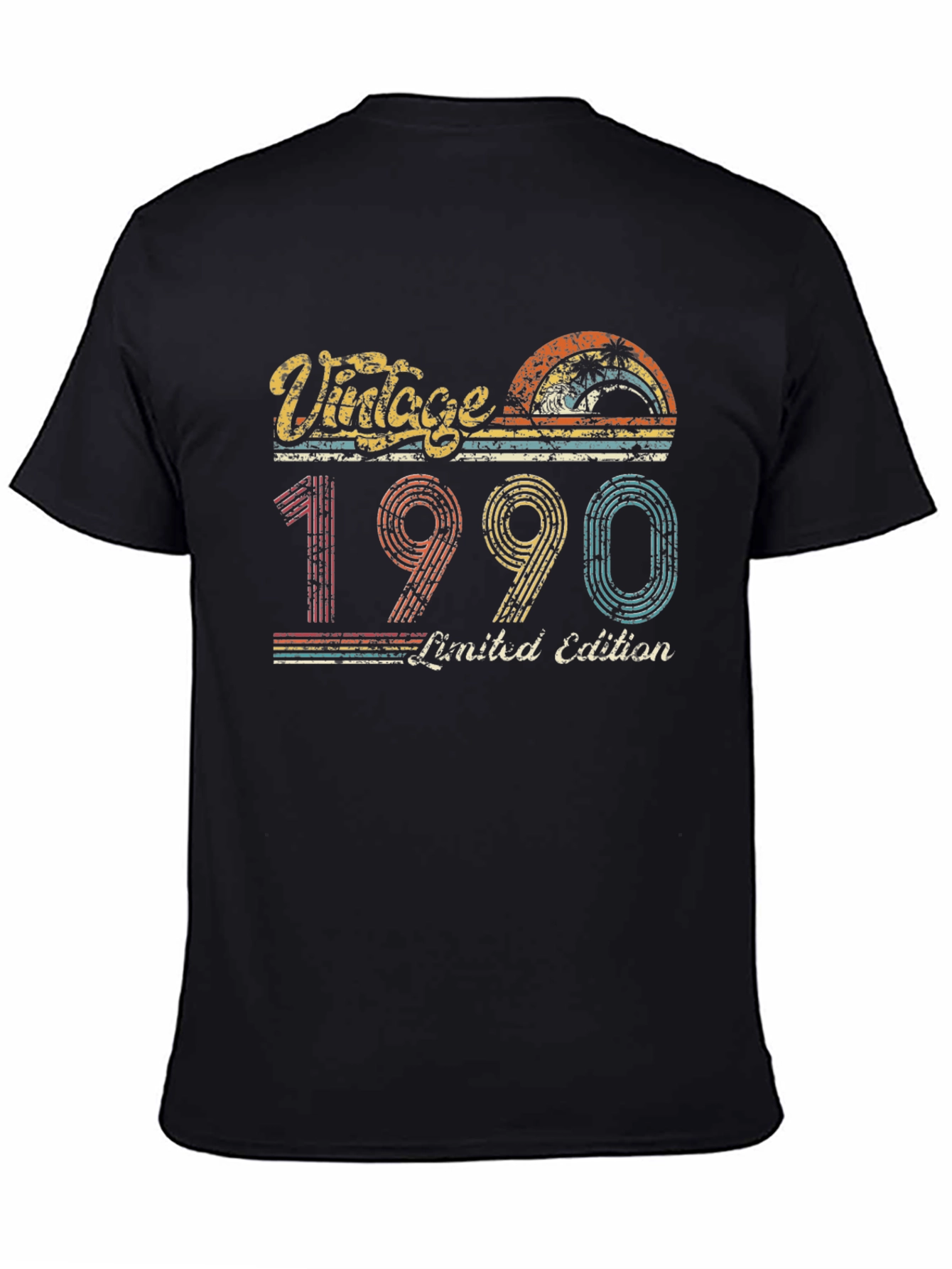 Black Vintage 1990 Limited Edition Graphic T-Shirt view 4