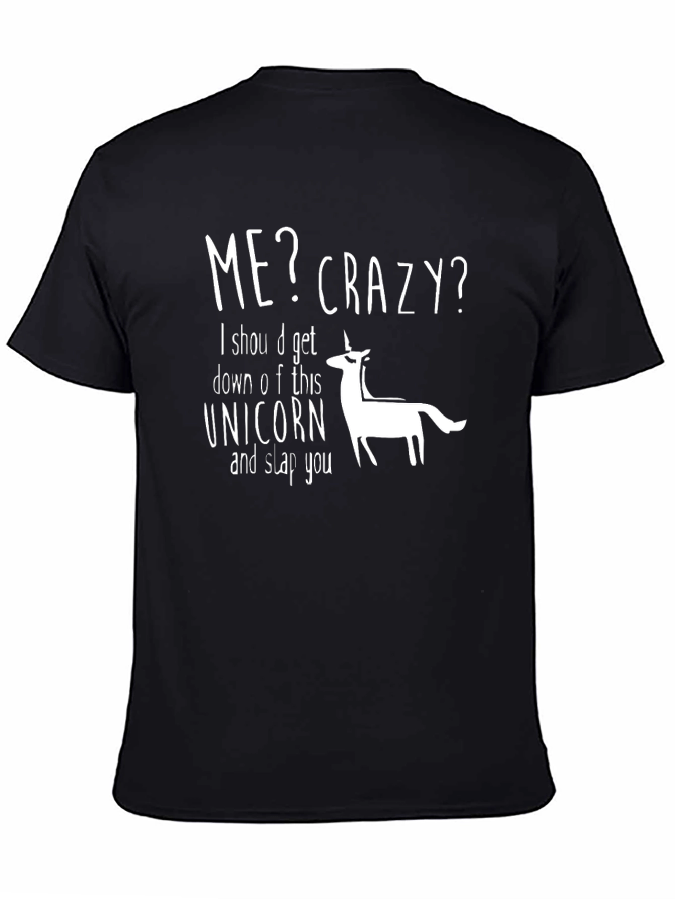 Black Me Crazy Unicorn Graphic T-Shirt view 4