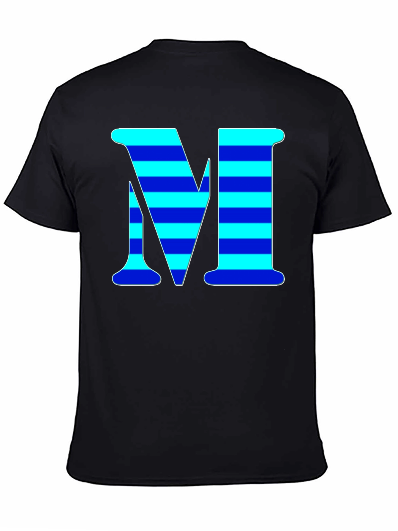 Black Striped "M" Graphic Tee - Cool Casual Style view 4